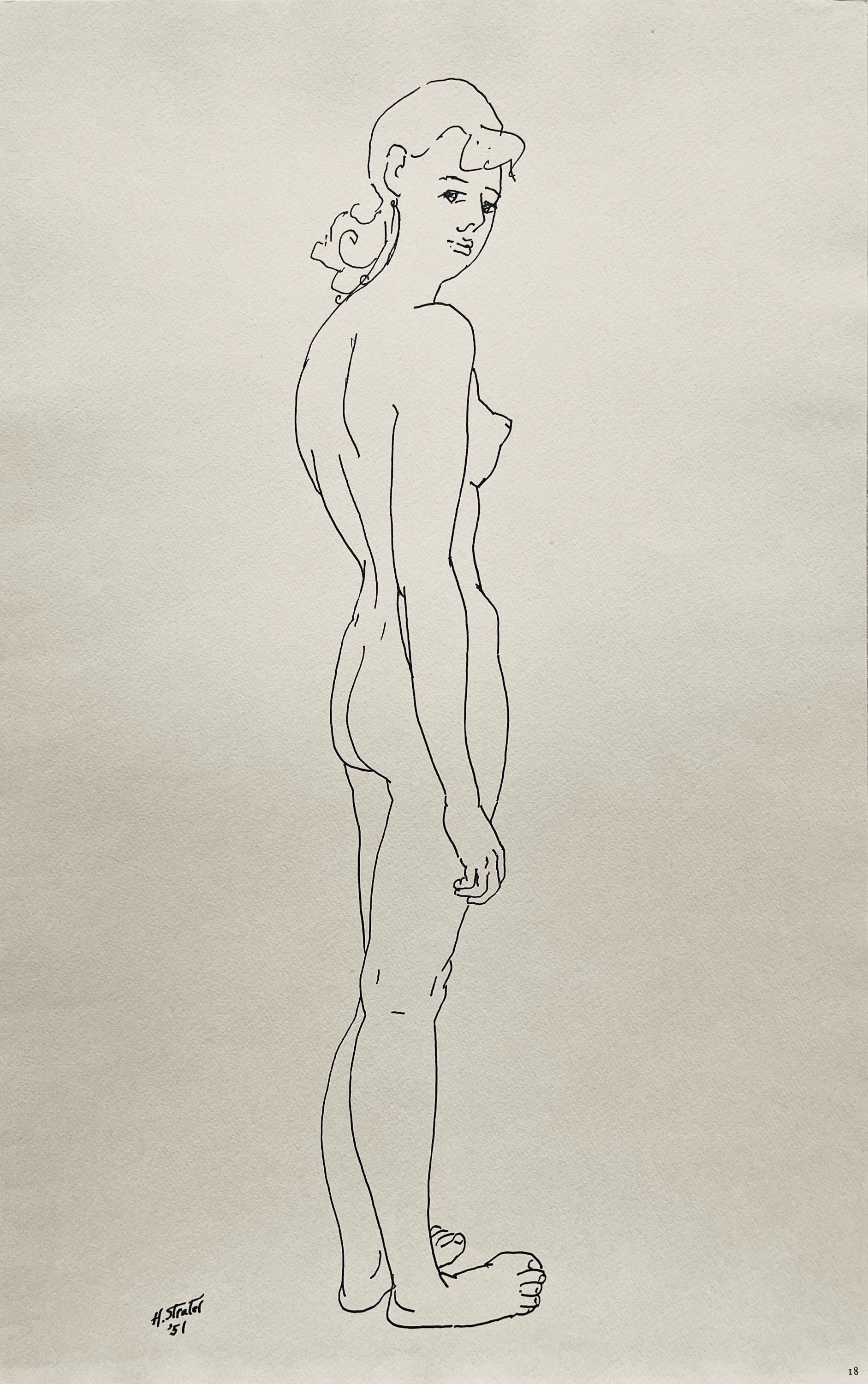 Henry Strater, Composition, 24 Drawings by Henry Strater, Limited Edition Lithograph