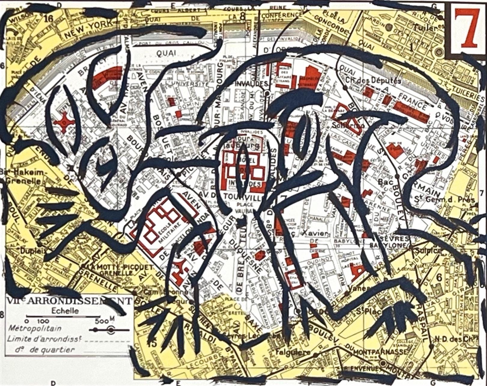 Pierre Alechinsky, Composition, Hommage à Aimé et Marguerite Maeght, Derrière le miroir, Limited Edition Lithograph