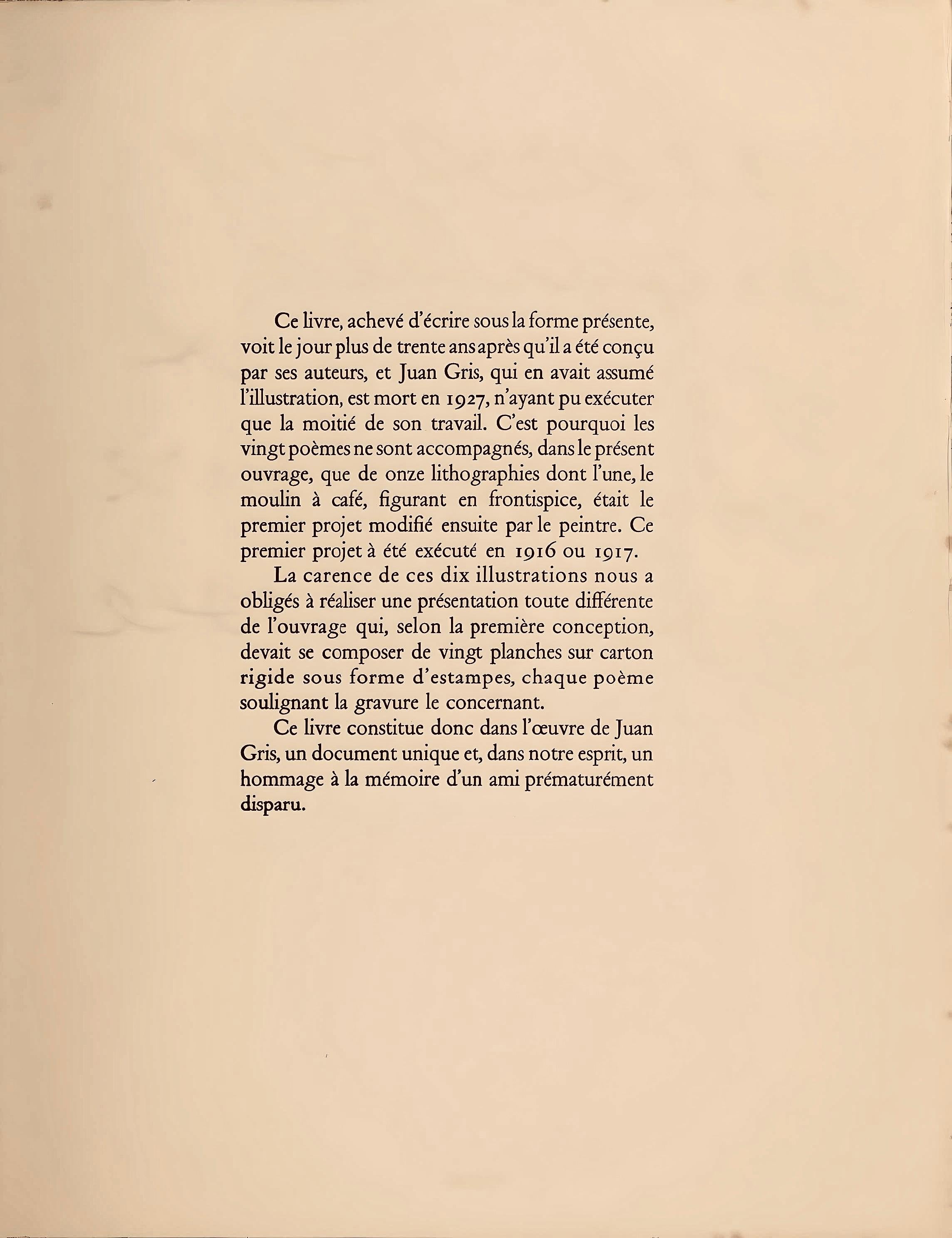 Juan Gris, La Lampe (Kahnweiler 1969), Au Soleil du Plafond, Limited Edition Lithograph