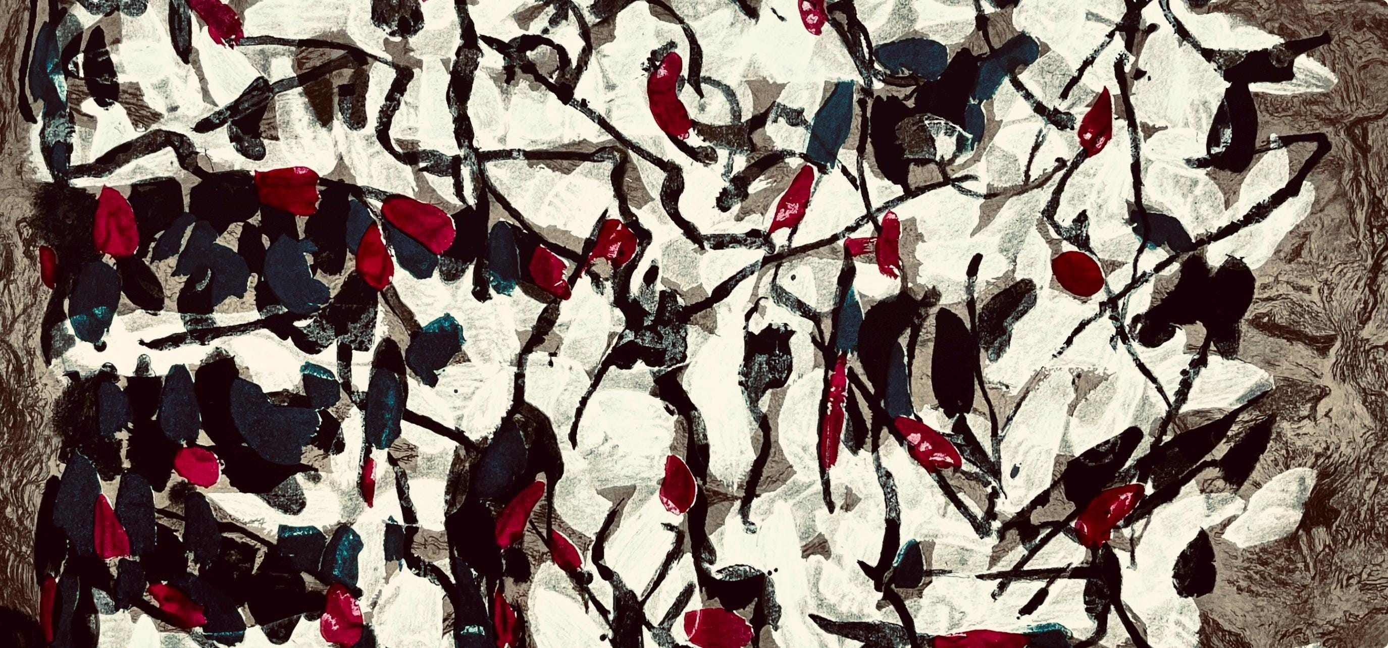 Jean-Paul Riopelle, Composition, Derrière le miroir, Limited Edition Lithograph