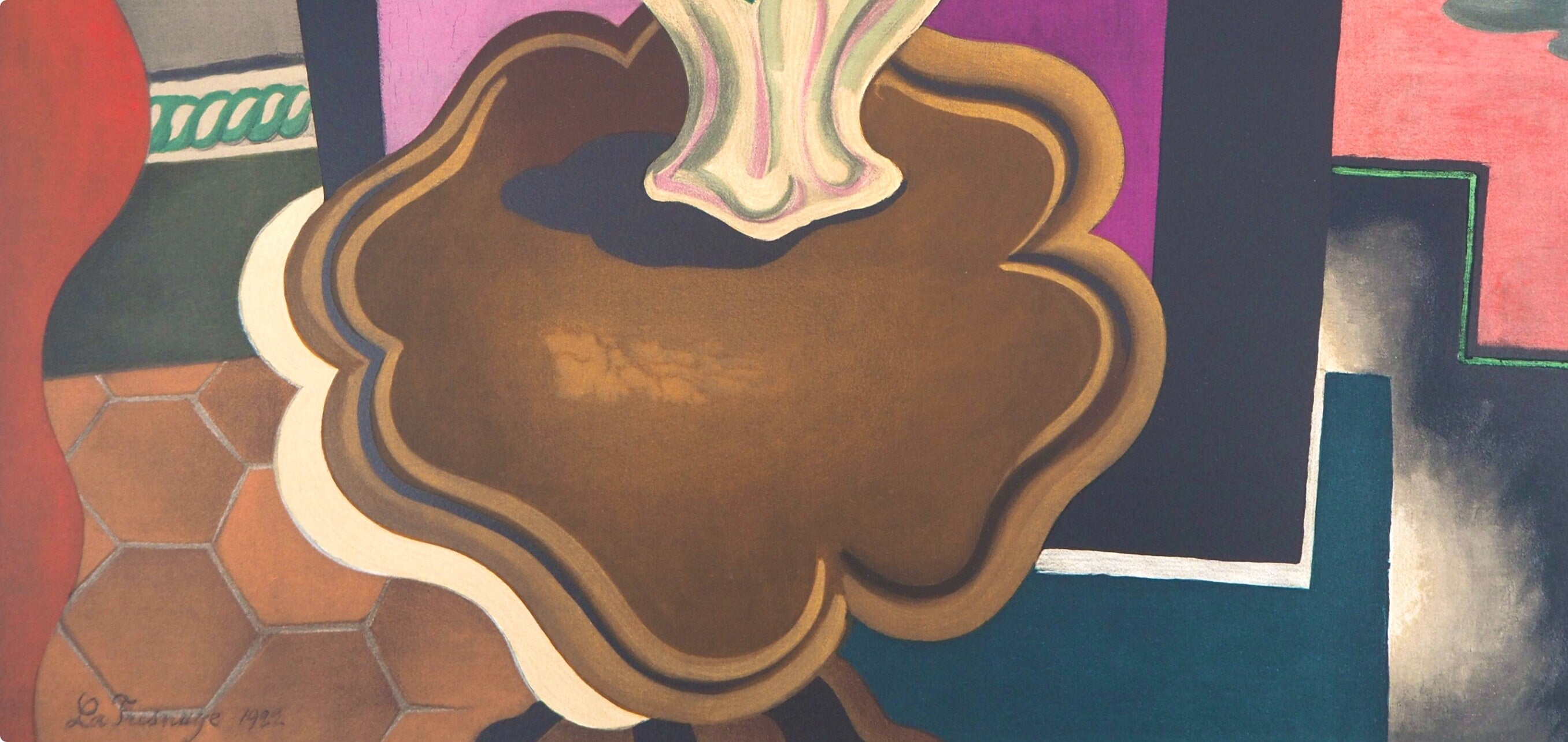 Roger de La Fresnaye, La table Louis-Philippe, Roger de La Fresnaye, Collection Pierre Lévy, Limited Edition Lithograph