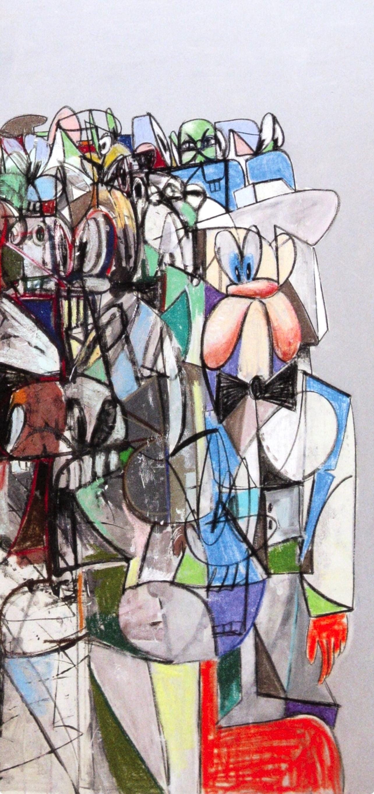 George Condo, Compression I, Drawing Paintings, Limited Edition Four Color Process Print