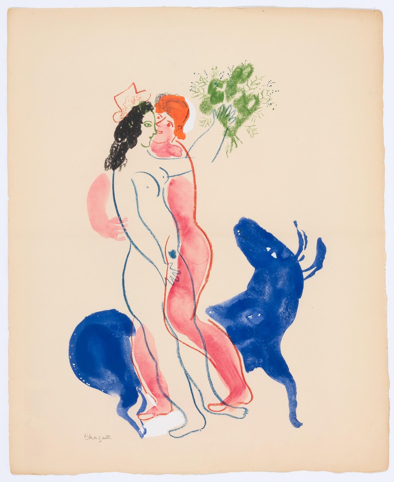 Marc Chagall, Composition, Couleur amour, Limited Edition Lithograph