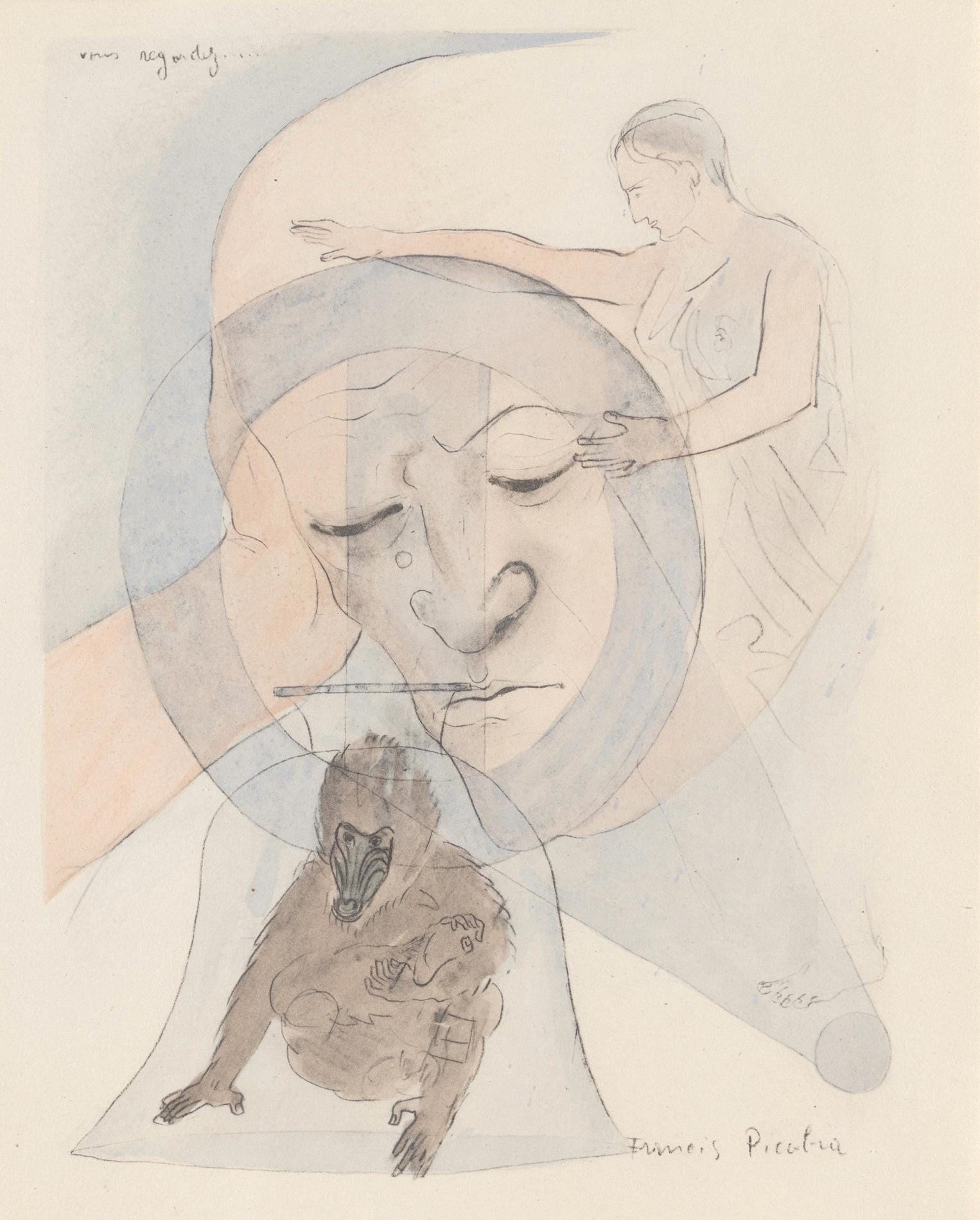 Francis Picabia, Composition, Le Peseur d'âmes (The Weigher of Souls), Limited Edition Lithograph