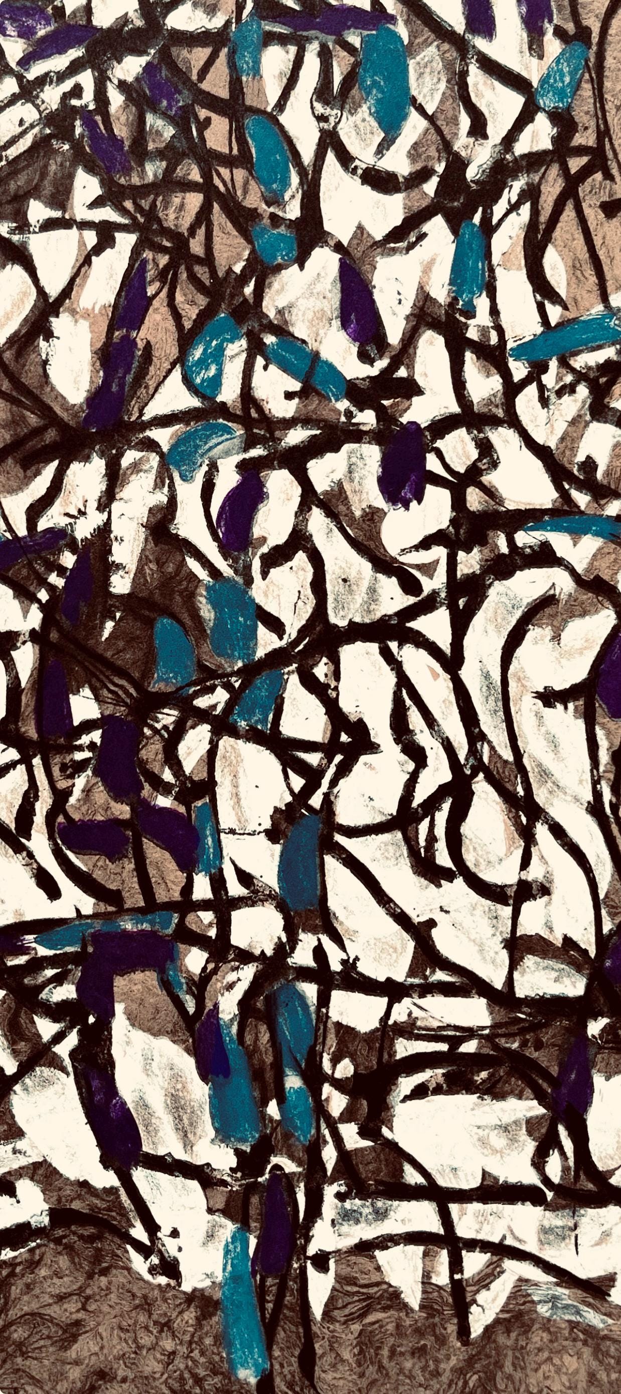Jean-Paul Riopelle, Composition, Derrière le miroir, Limited Edition Lithograph