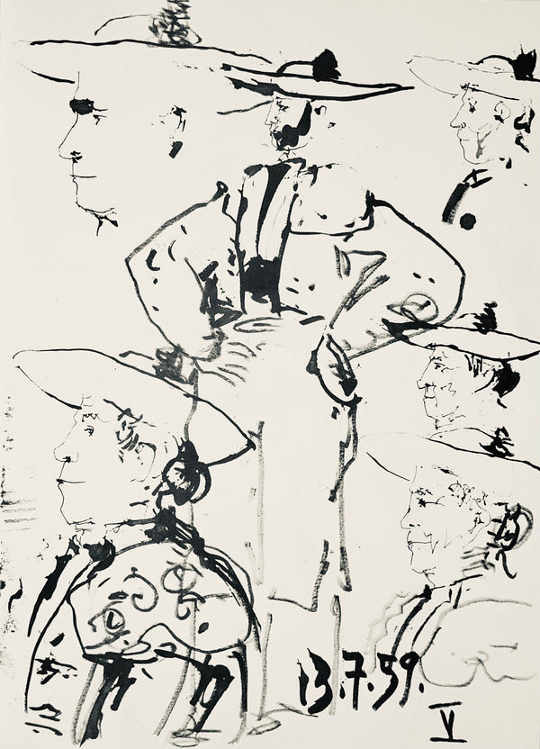 Pablo Picasso, Composition (Bloch 1276; Czwiklitzer 23), Toros y Toreros, Limited Edition Lithograph