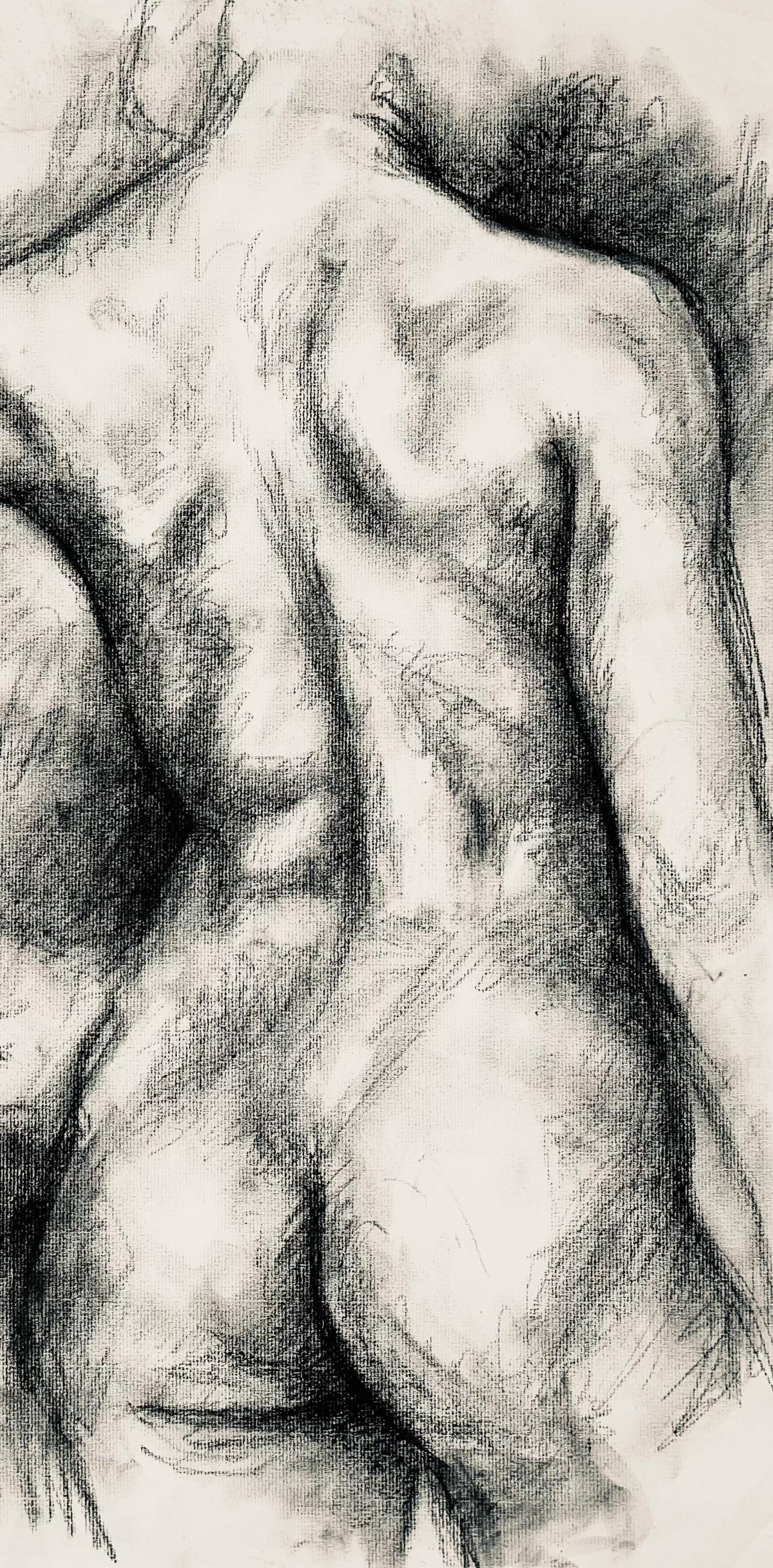 Ian Hornak, Renaissance Female Nude Figure Study, 1963, Original Drawing
