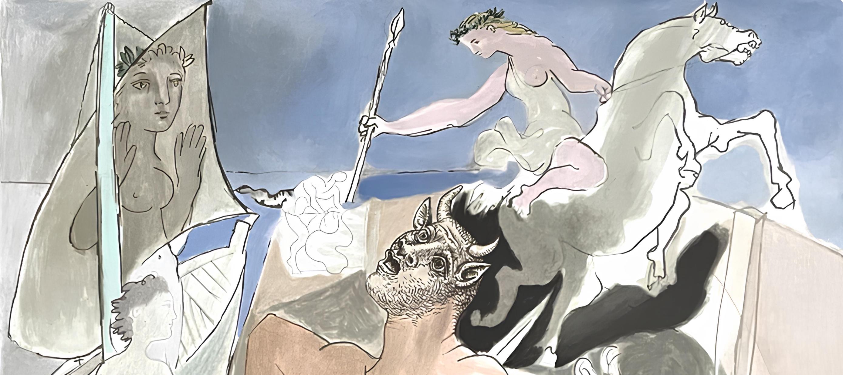 Pablo Picasso, Composition avec Minotaur, Marina Picasso Collection, Official Limited Edition Lithograph