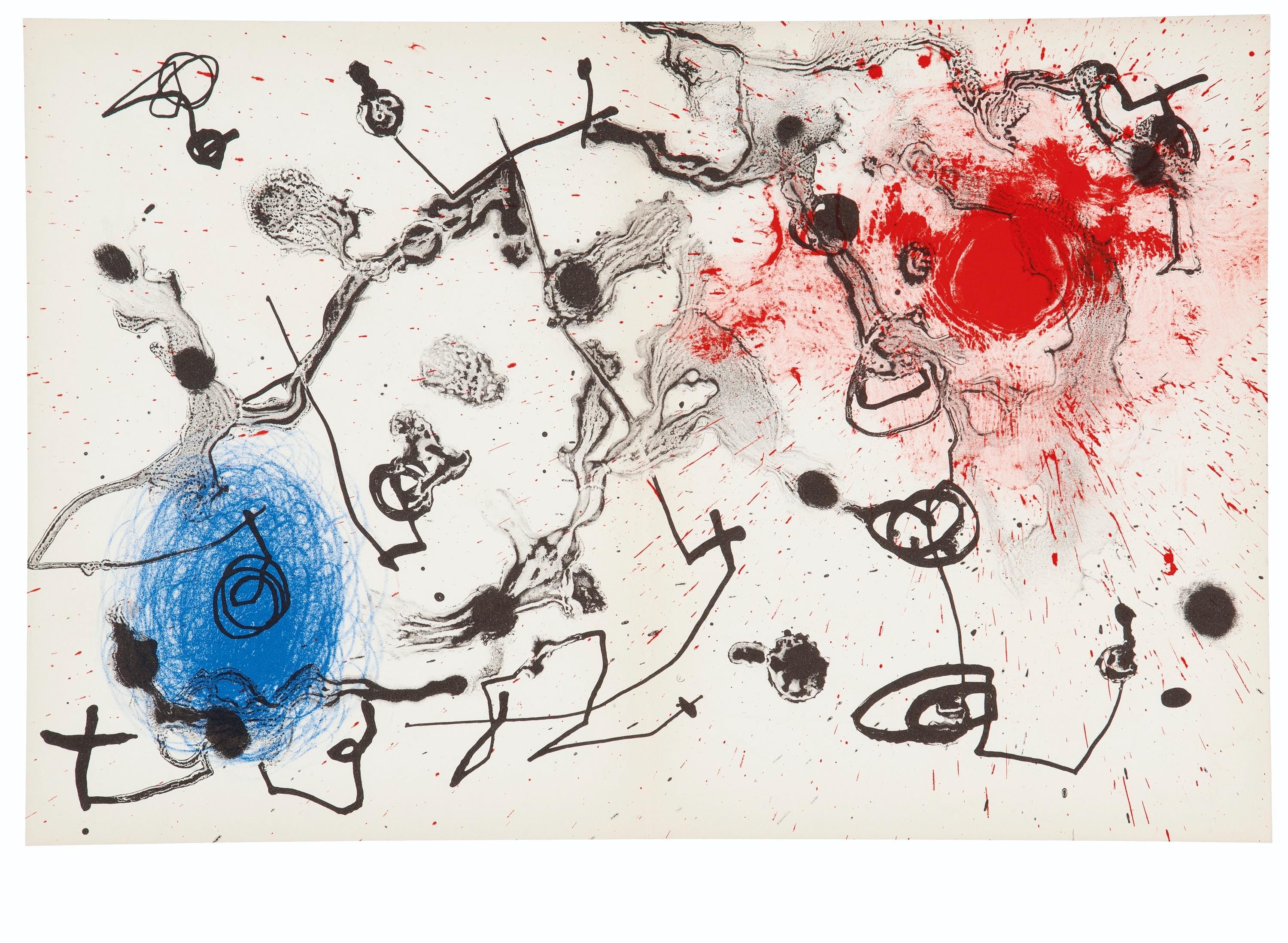 Joan Miró, Composition (Cramer 69; Dupin 292; Mourlot 286-294), Miró 1959-1960, Limited Edition Lithograph