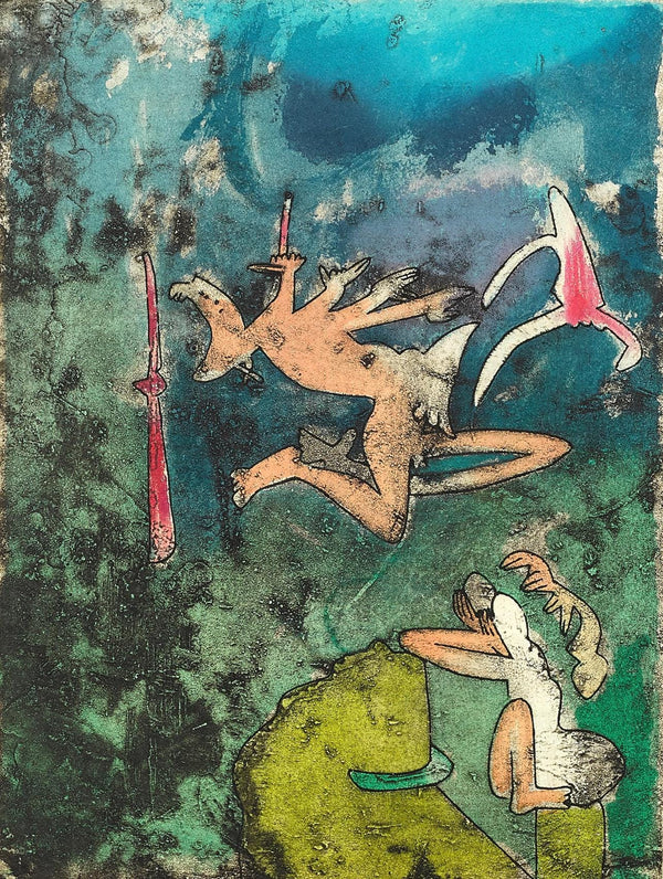 Roberto Matta, Composition (Sabatier 393), Centre Noeuds, Limited Edition Etching