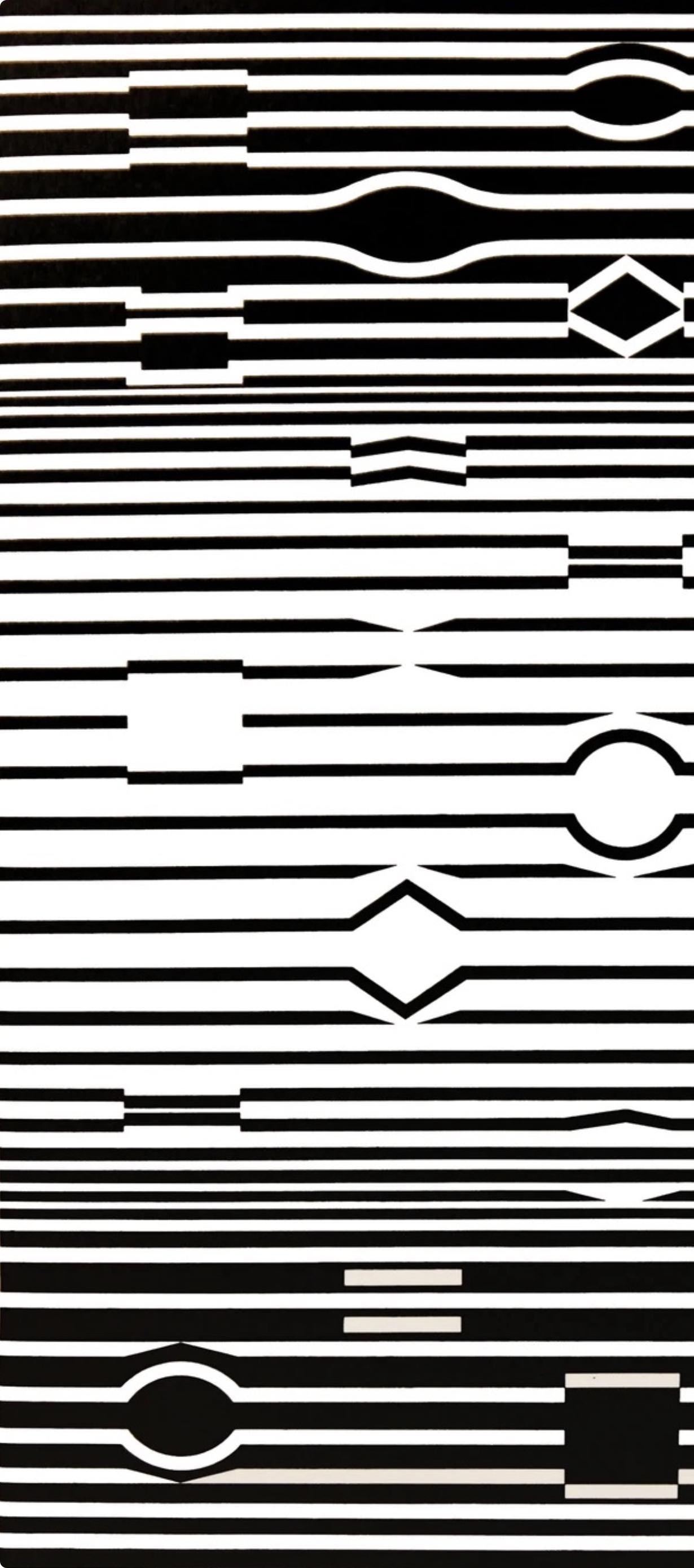 Victor Vasarely, Composition, Ondulatoires, Limited Edition Héliogravure