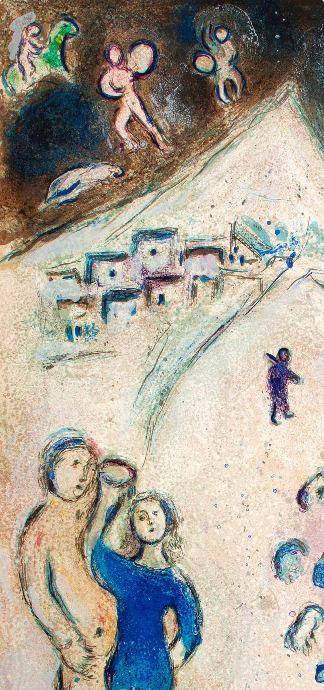 Marc Chagall, L'Hiver, Daphnis et Chloé, Limited Edition Héliogravure