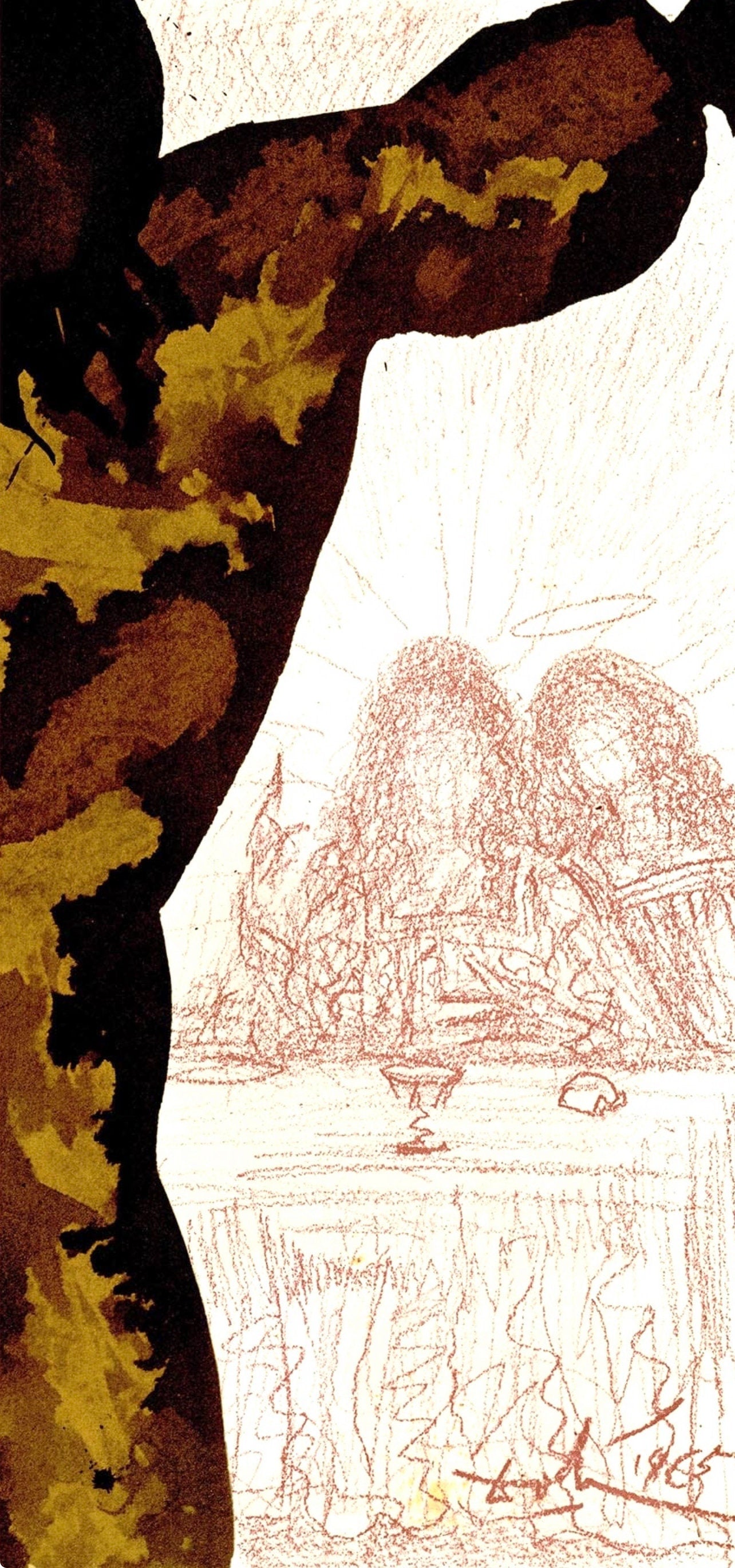 Salvador Dali, Composition (Michler/Löpsinger 1600; Field 69-3), Biblia Sacra, Limited Edition Lithograph