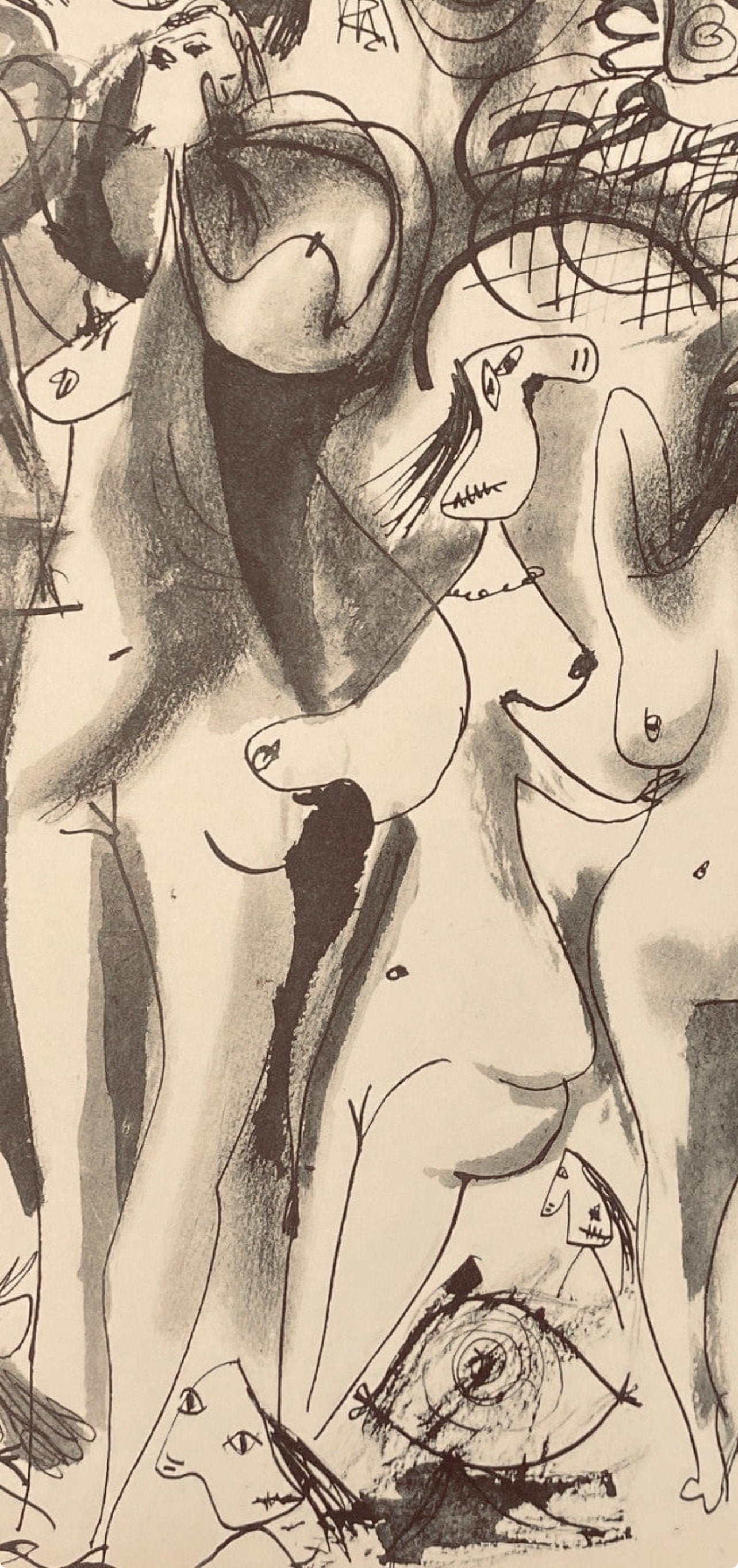 Pablo Picasso, Composition, Carnet de dessins de Picasso, Cahiers d’Art, Limited Edition Lithograph