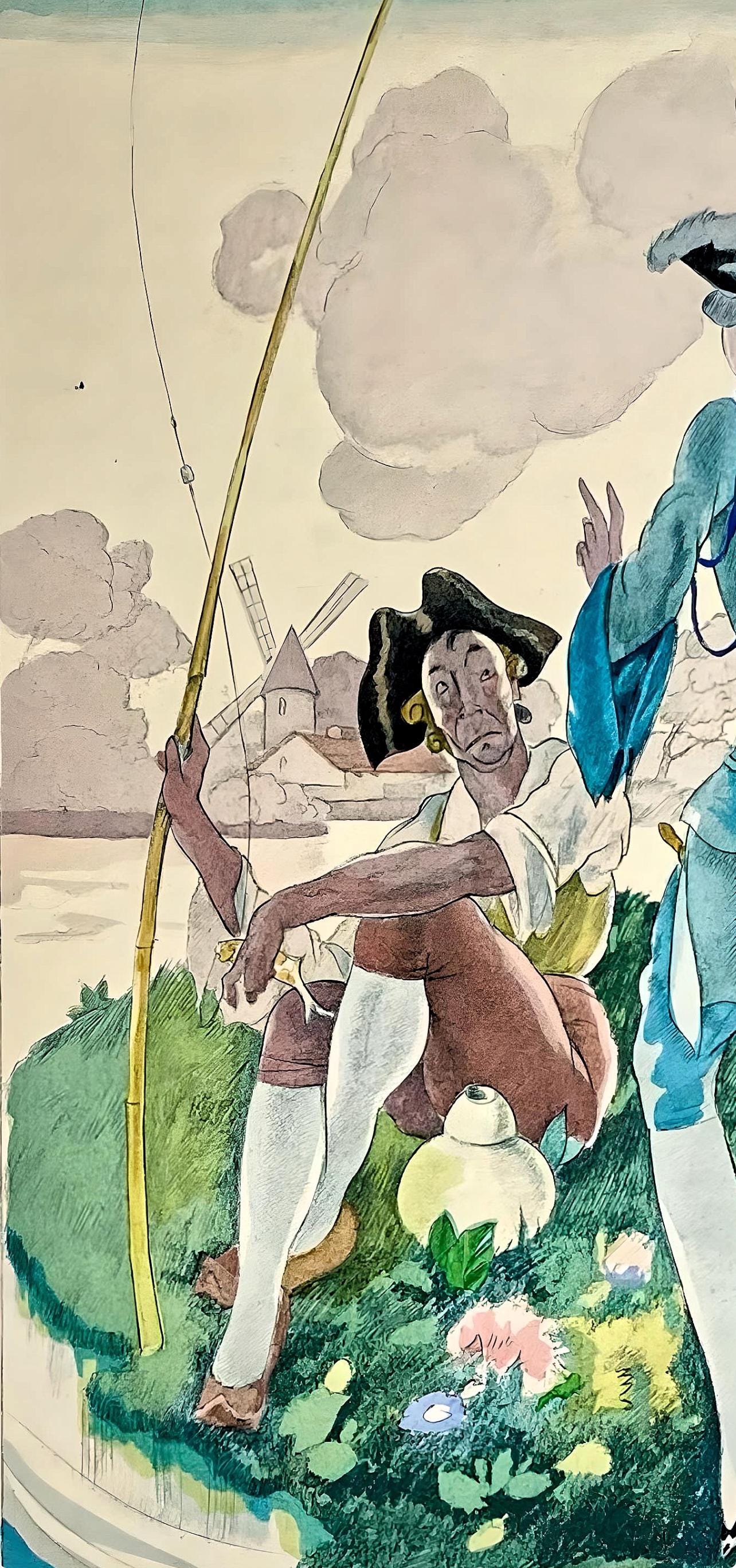 Umberto Brunelleschi, Composition, La Leçon d'amour dans un parc, Limited Edition Lithograph