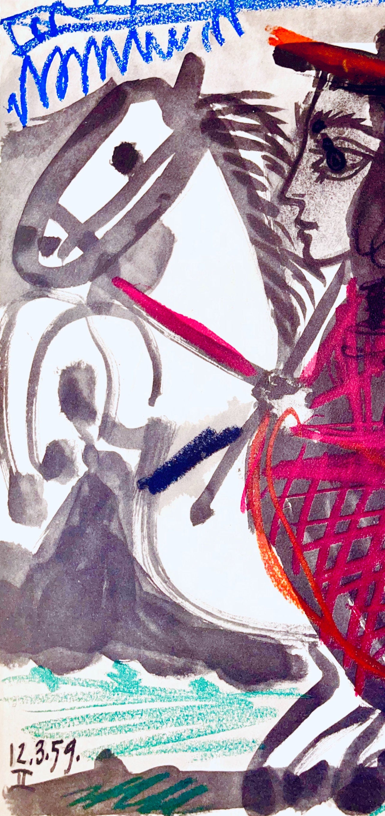 Pablo Picasso, Composition (Bloch 1276; Czwiklitzer 23), Toros y Toreros, Limited Edition Lithograph