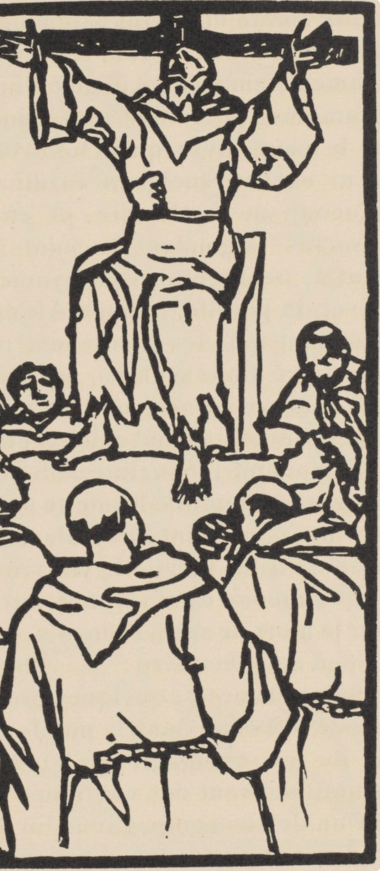 Émile Bernard, Composition (Morane, No. 100), Les Petites Fleurs de St. Françoise, Limited Edition Woodcut