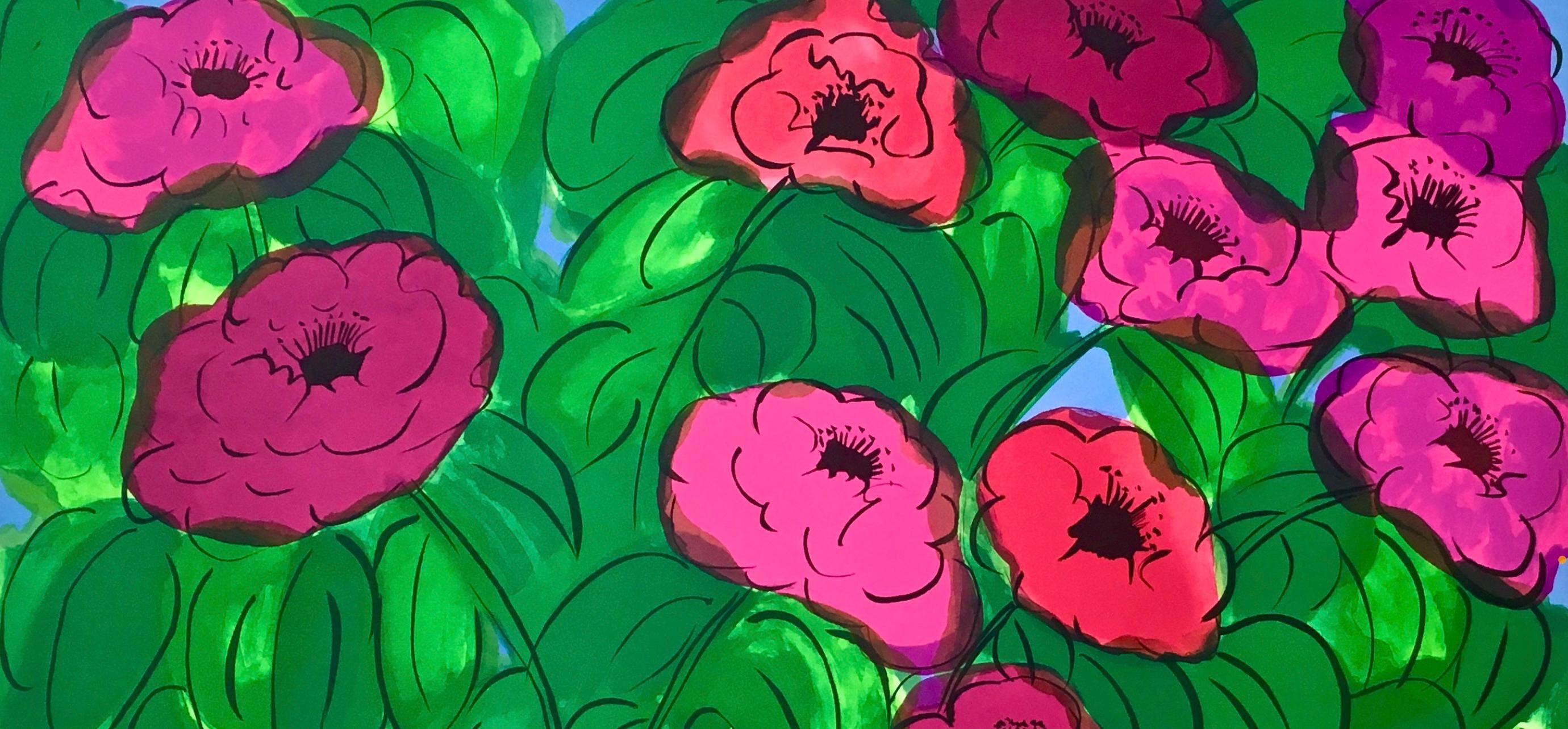 Walasse Ting 丁雄泉, Flowers, Limited Edition Lithograph