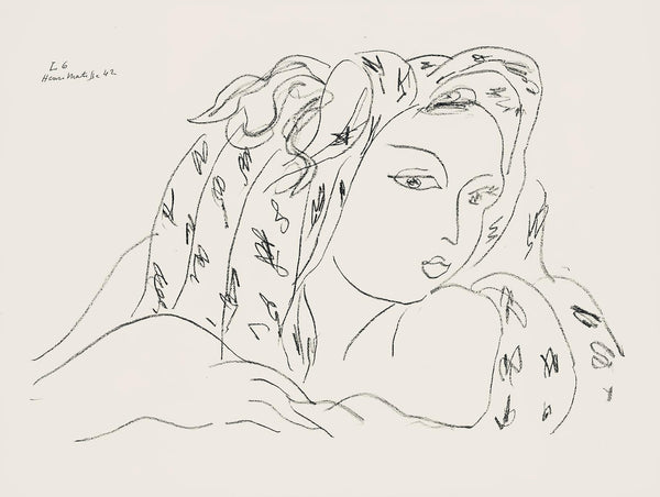 Henri Matisse, Série L, var. 6 (Duthuit 9), Henri Matisse, Dessins, Thèmes et variations, Limited Edition Lithograph