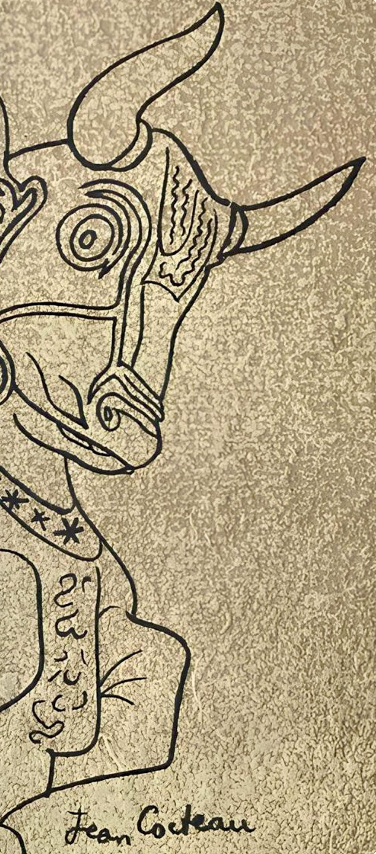 Jean Cocteau, Composition, Taureaux, Limited Edition Lithograph