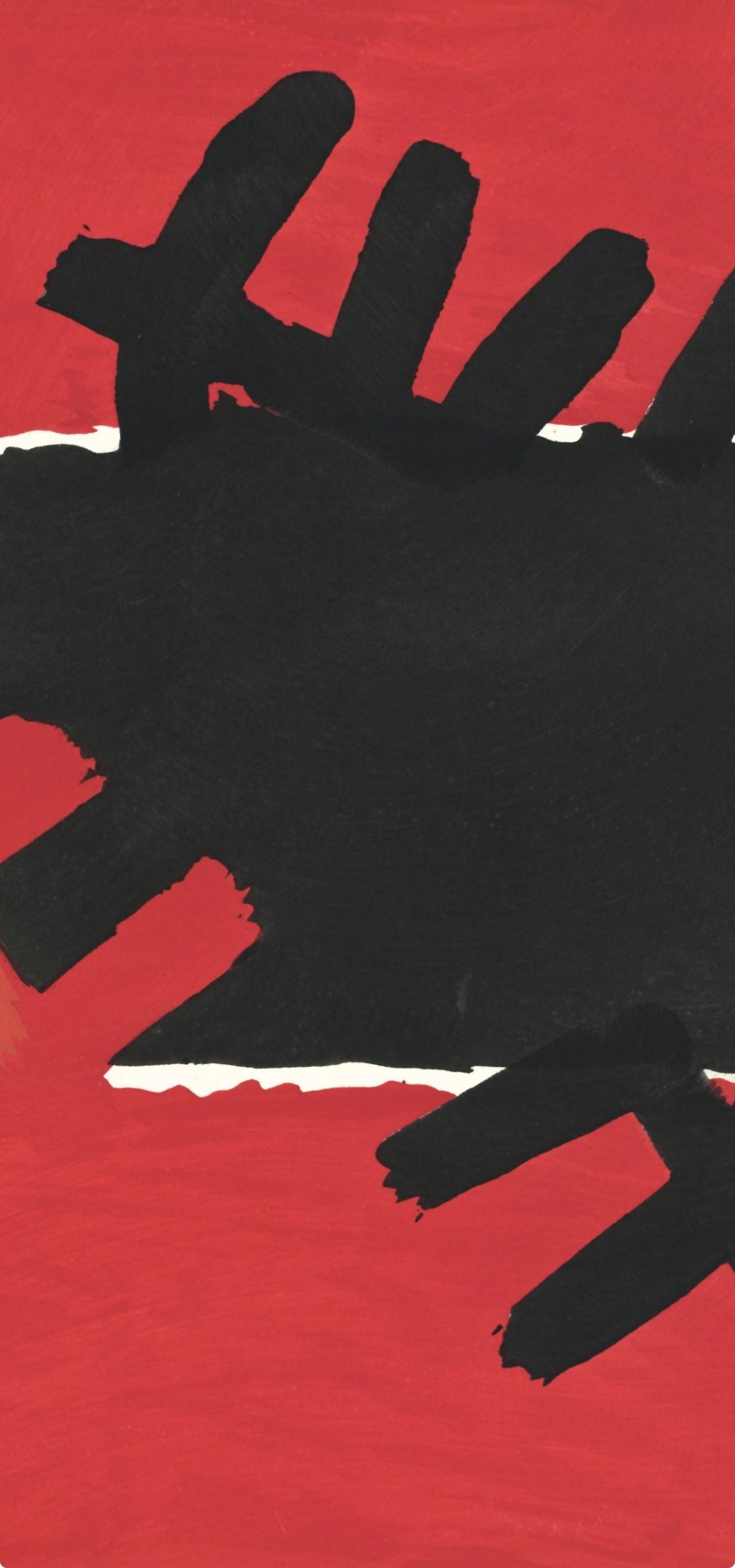 Giuseppe Capogrossi, Surface Rouge et Noire, XXe siècle, Limited Edition Lithograph
