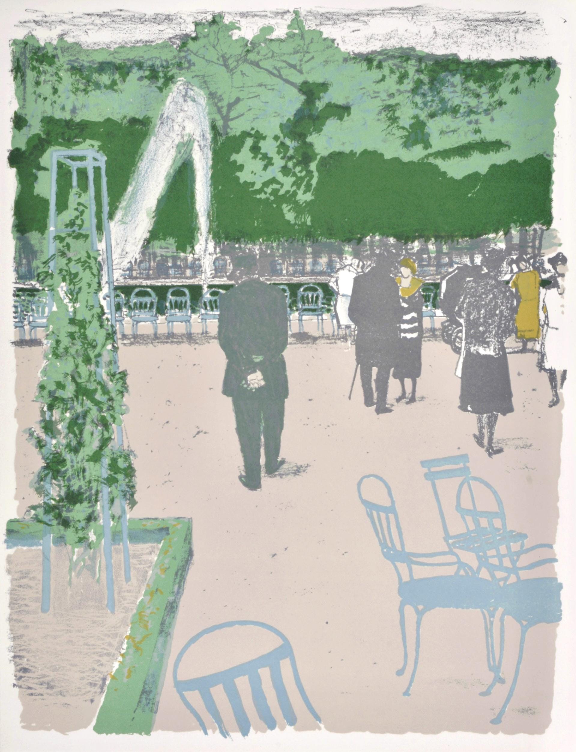 Maurice Brianchon, Les Tuileries, Regards sur Paris, Limited Edition Lithograph