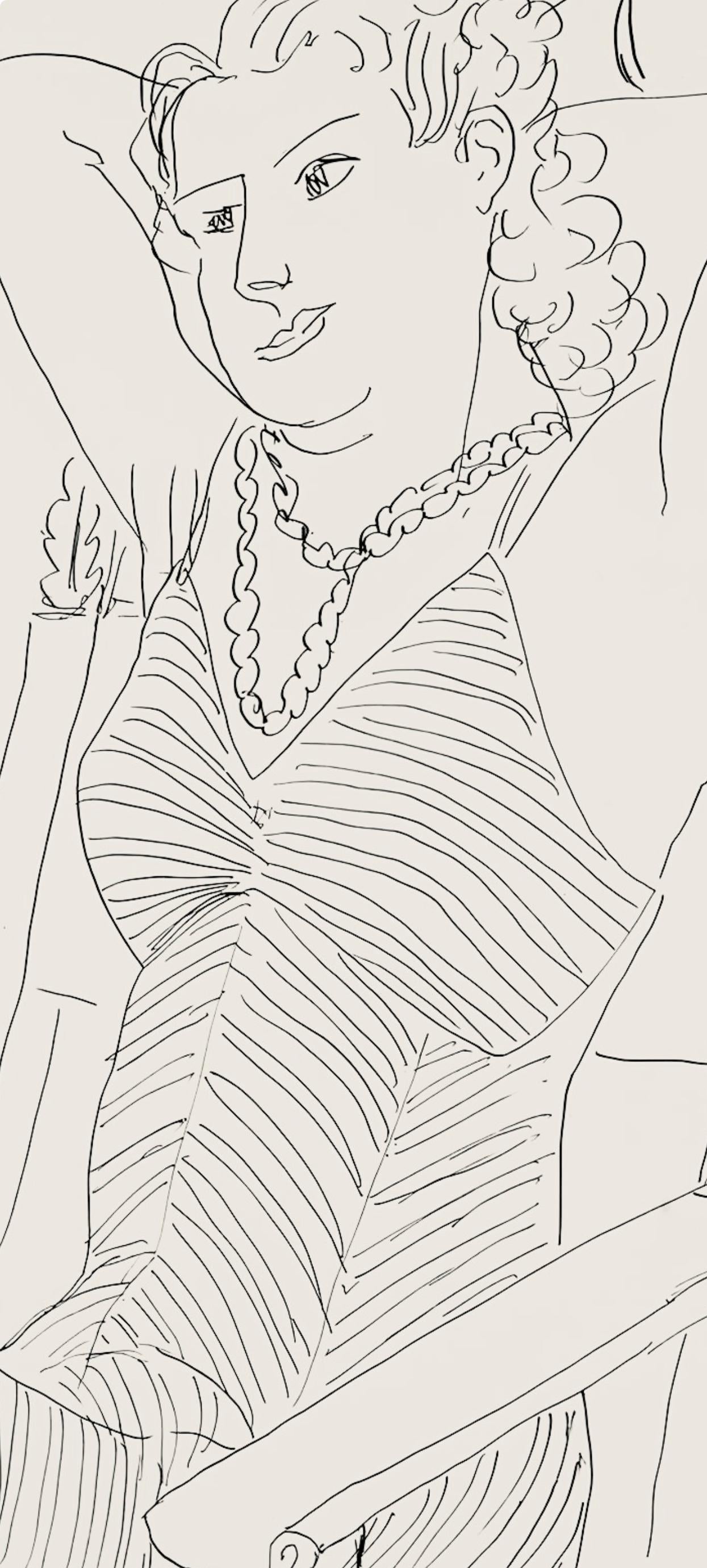 Henri Matisse, Série P, var. 4 (Duthuit 9), Henri Matisse, Dessins, Thèmes et variations, Limited Edition Lithograph
