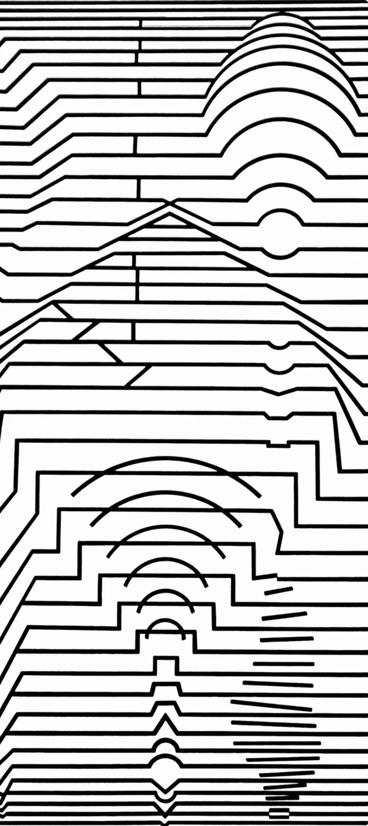 Victor Vasarely, Composition, Ondulatoires, Limited Edition Héliogravure