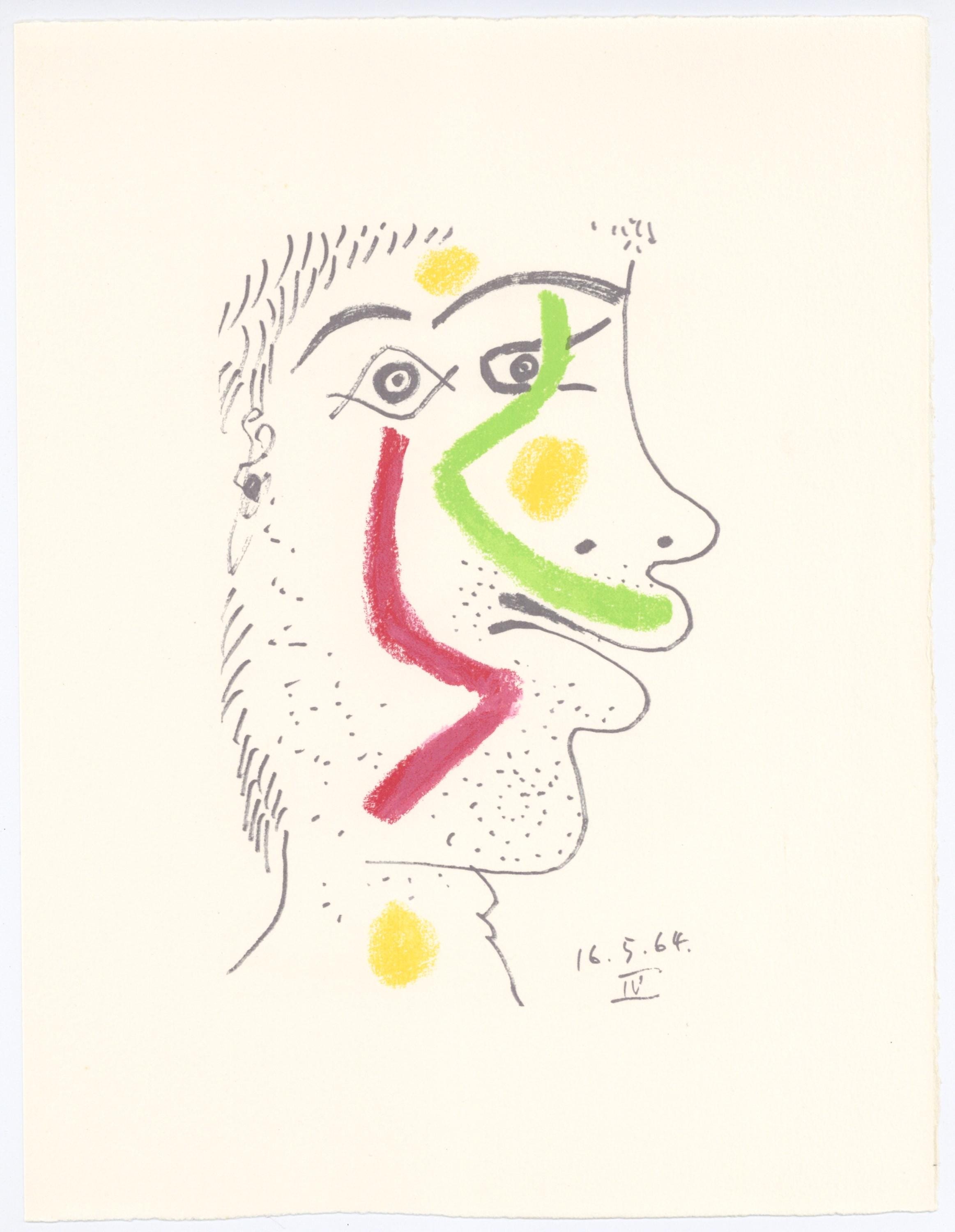 Pablo Picasso, Composition, Le Goût du Bonheur (Cramer 148; Bloch 2013), Limited Edition Mixed Media Lithograph