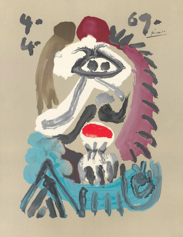 Pablo Picasso, Composition (Orozco 207-261), Vingt-Neuf Portraits Imaginaires, Limited Edition Lithograph