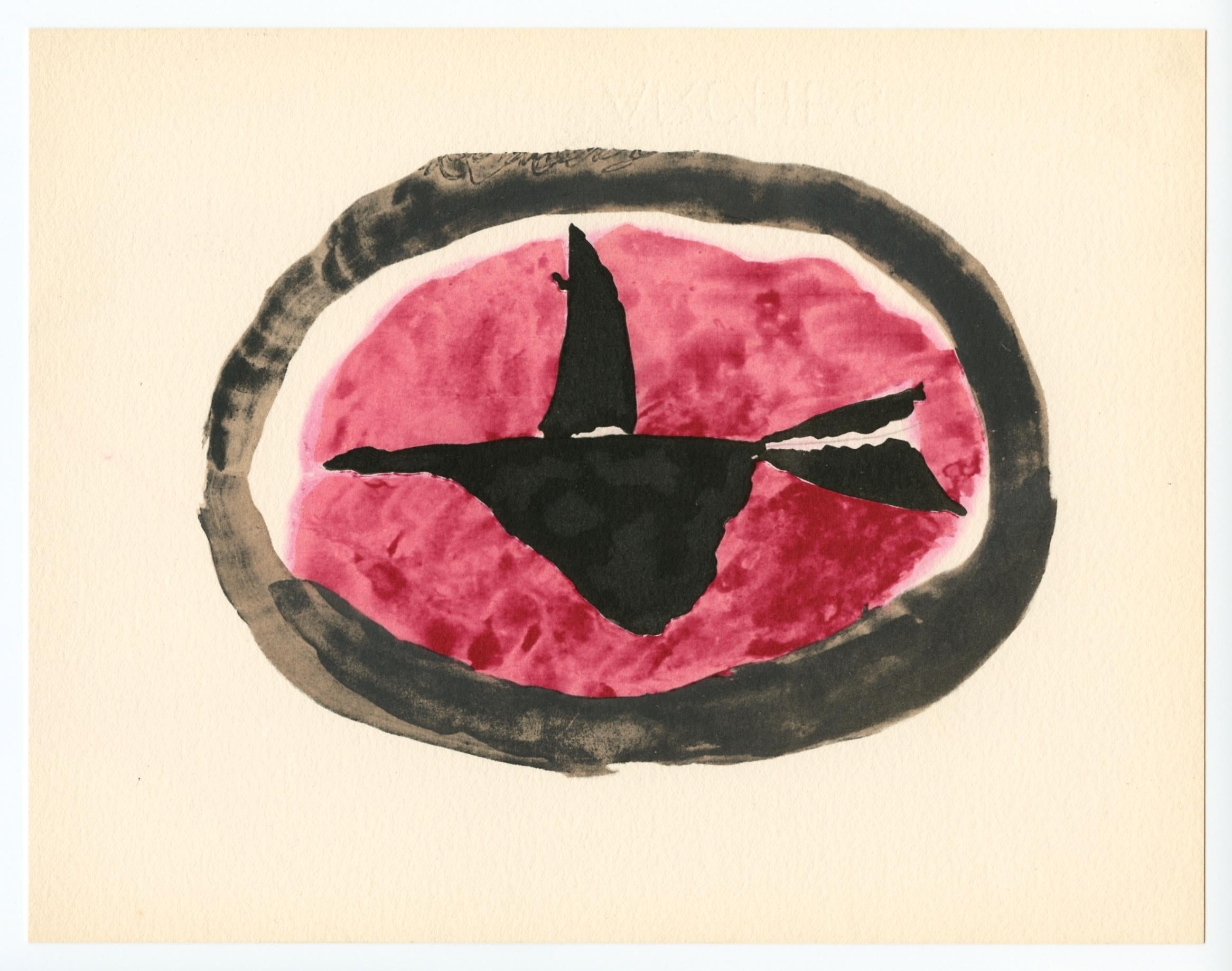 Georges Braque, Oiseau au couchant, Georges Braque le solitaire, XXe siècle, Limited Edition Lithograph