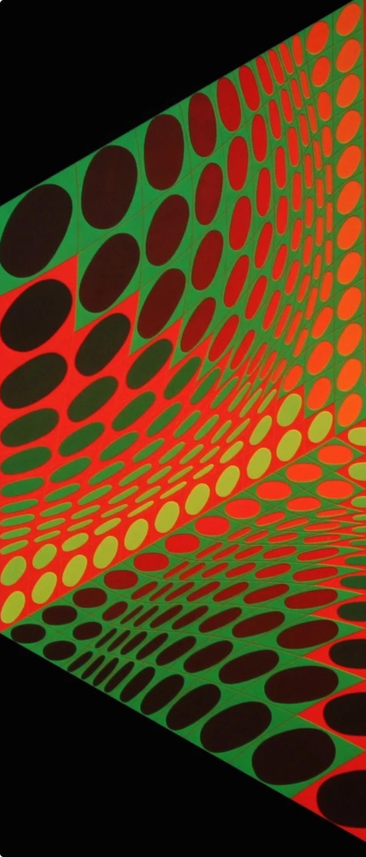 Victor Vasarely, Composition, Hexagone, Limited Edition Héliogravure