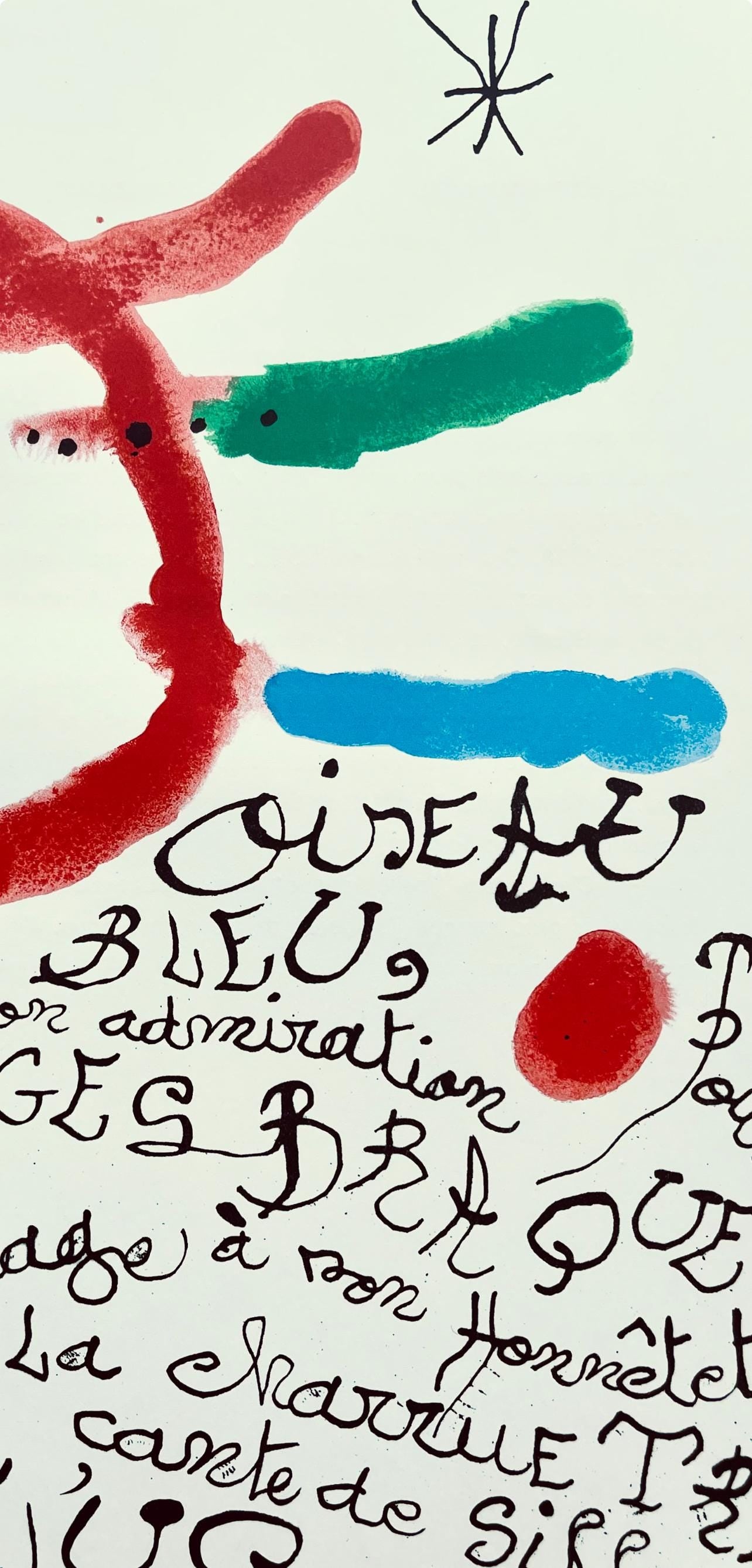 Joan Miró, Poême pour Georges Braque (Cramer 87), l’Hommage à Georges Braque, Derrière le miroir, Limited Edition Lithograph