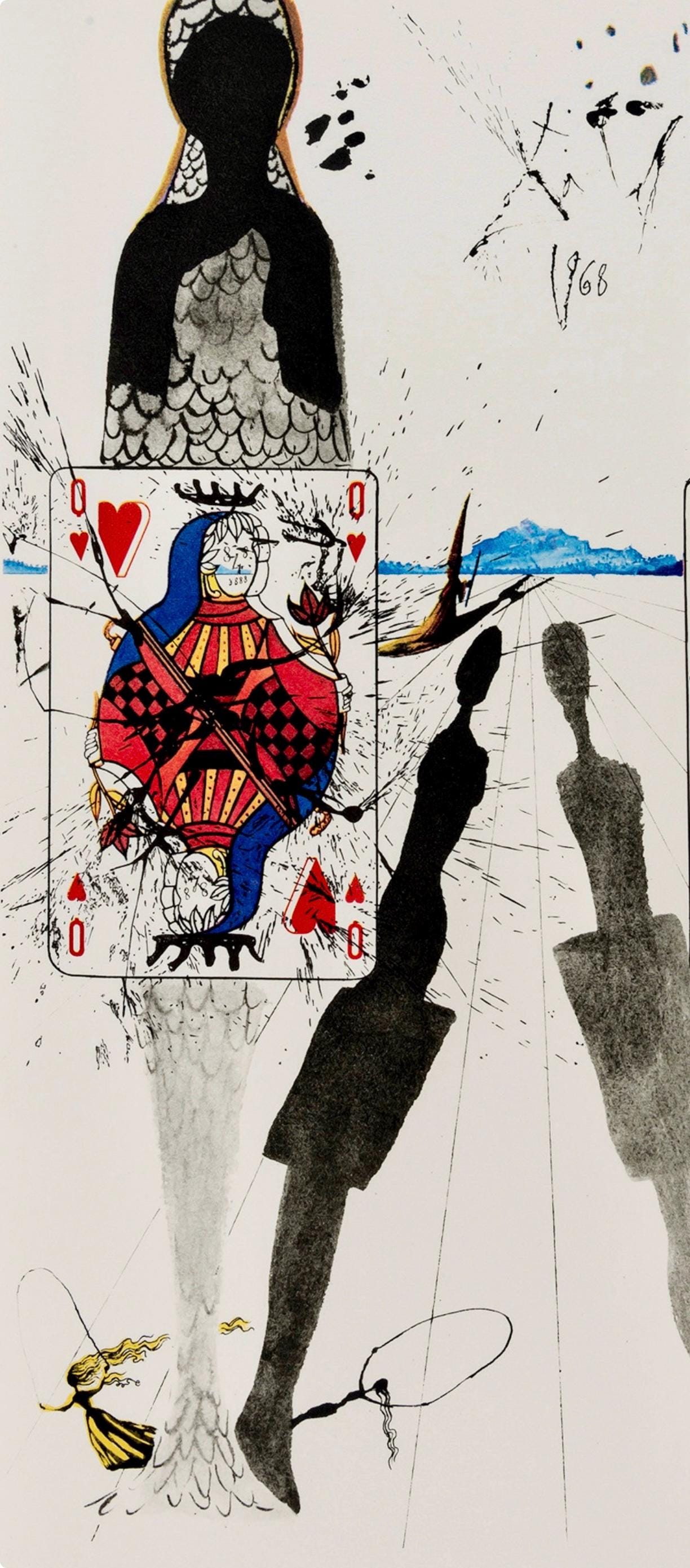 Salvador Dalí, Composition (Field 69-5, A-M), Alice's Adventures in Wonderland, Limited Edition Héliogravure