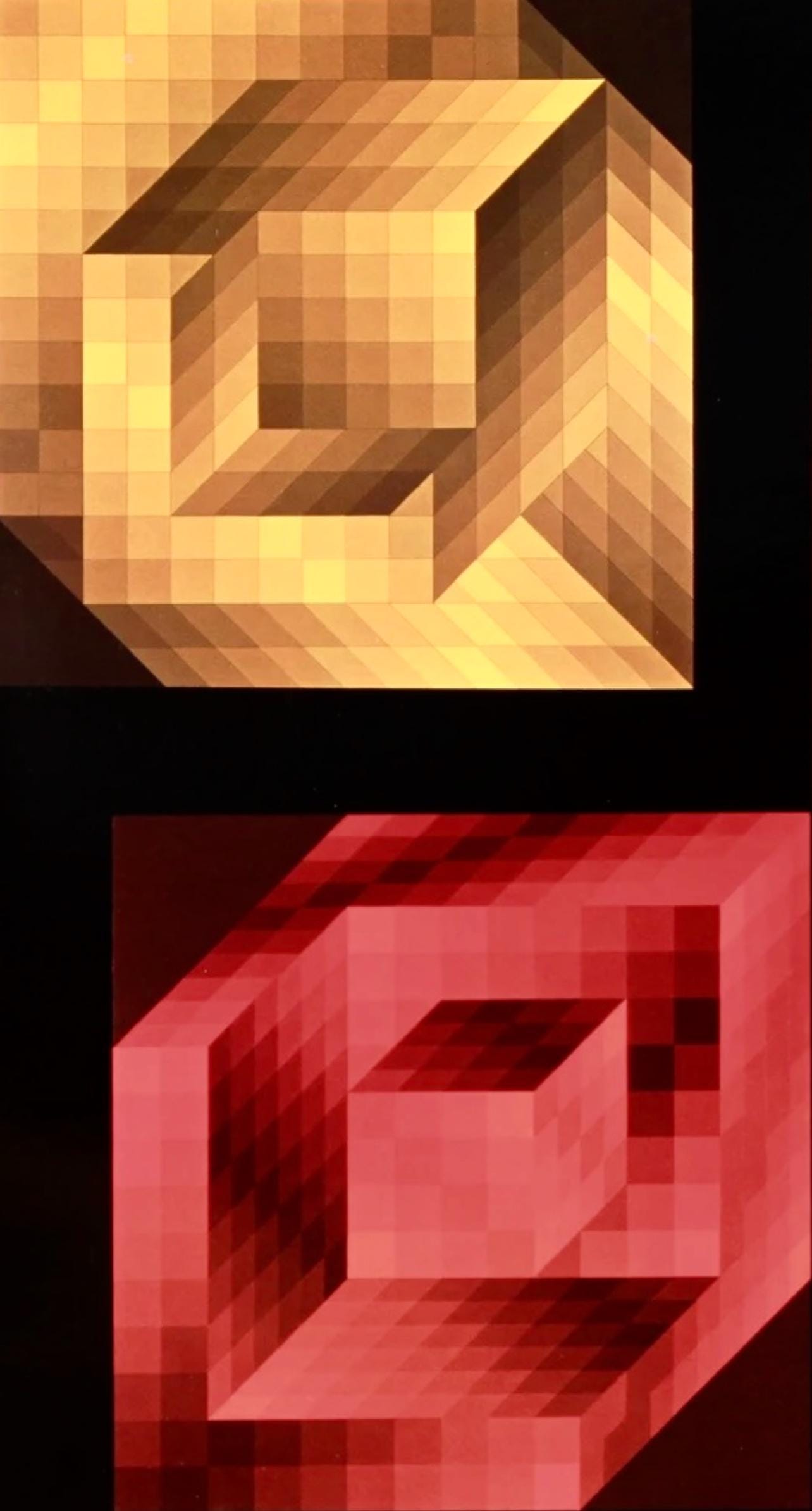 Victor Vasarely, Composition, Hommage à Hexagone, Limited Edition Héliogravure