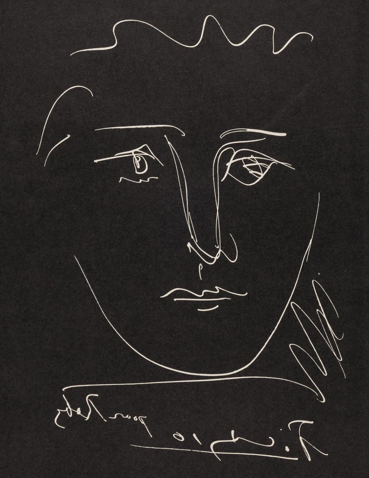 Pablo Picasso, Pour Roby, Noir (Bloch 680; Cramer 57), L'Âge de Soleil, Limited Edition Engraving