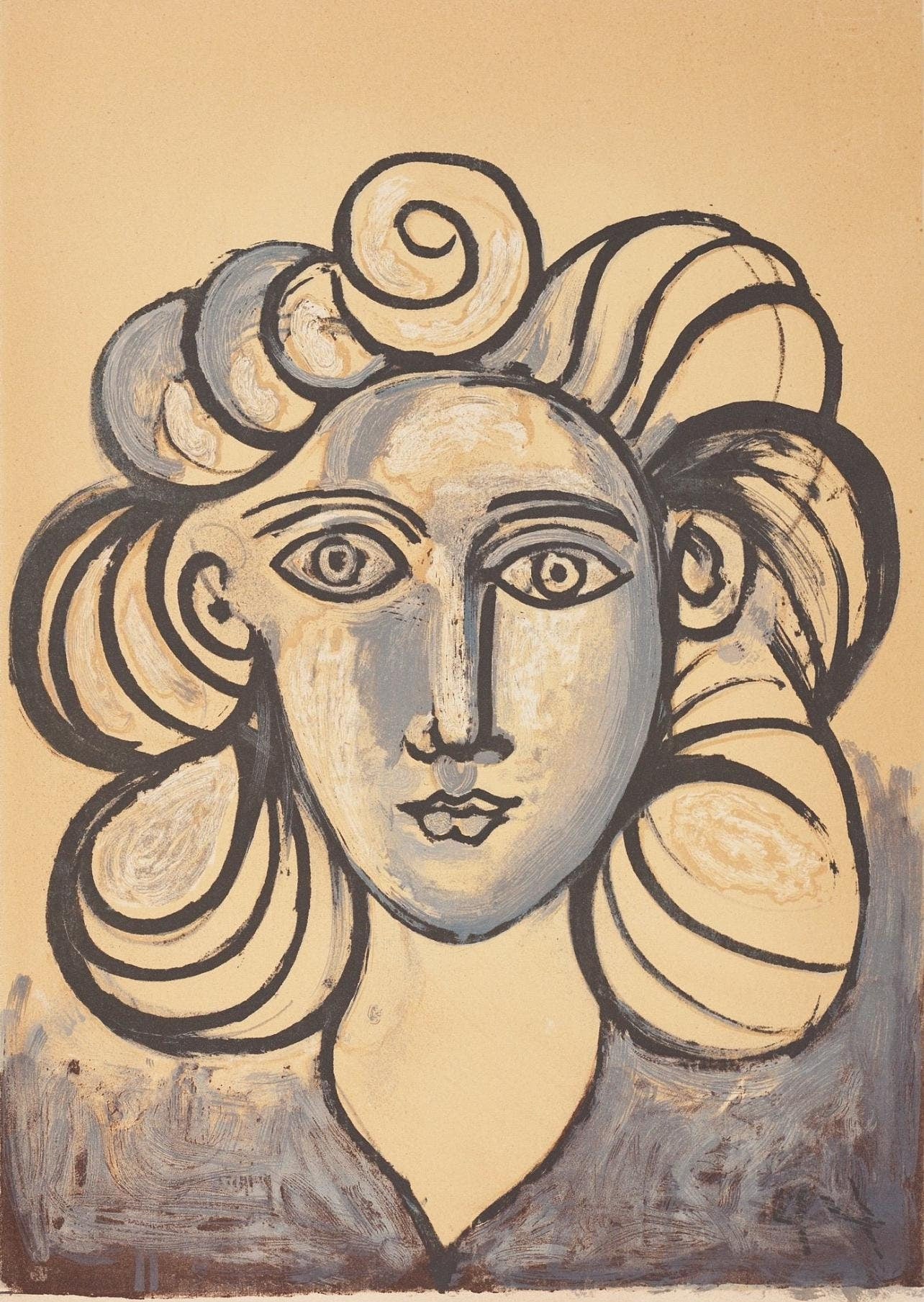 Pablo Picasso, Composition (Cramer 67; Bloch 748; Mourlot 245; Bloch, Books 66), La Guerre et la Paix, Limited Edition Lithograph