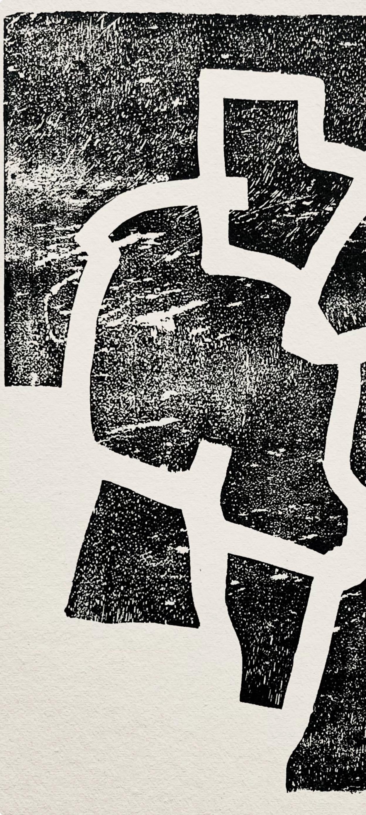 Eduardo Chillida, Composition, Derrière le miroir, Limited Edition Woodcut