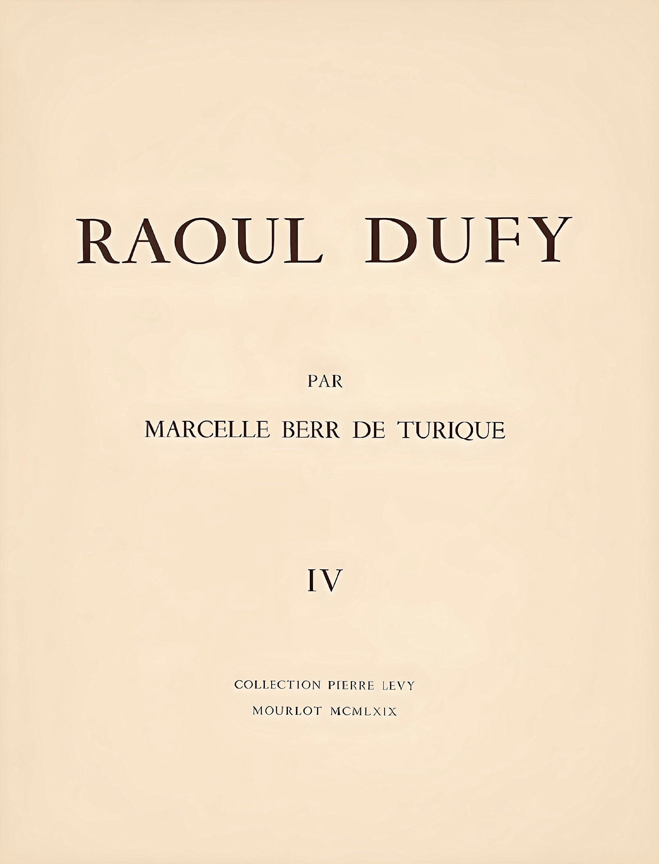 Raoul Dufy, L’atelier de Impasse Guelma, Raoul Dufy, Collection Pierre Lévy, Limited Edition Lithograph