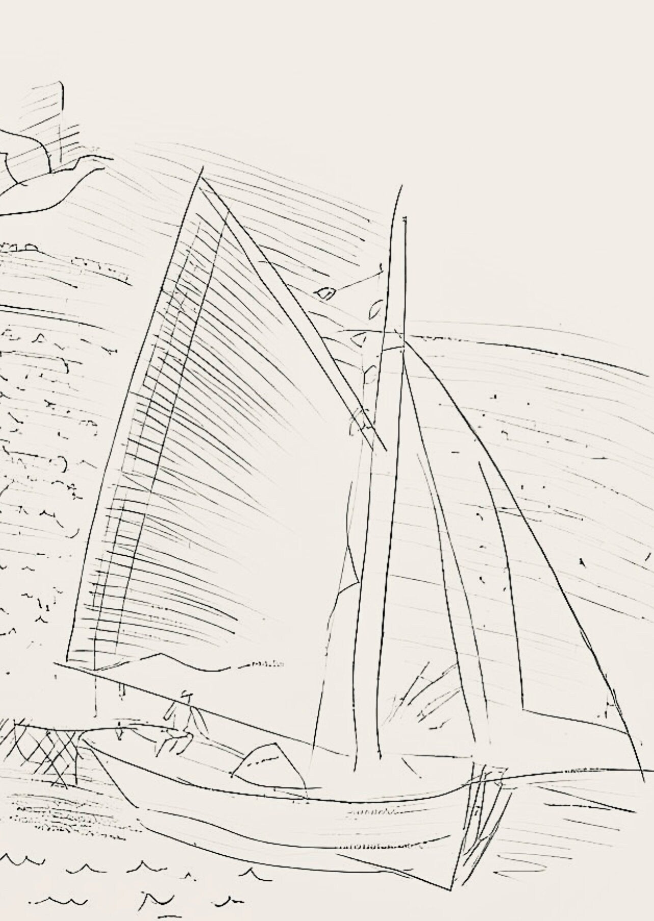 Raoul Dufy, Composition, Les Côtes Normandes, Limited Edition Lithograph