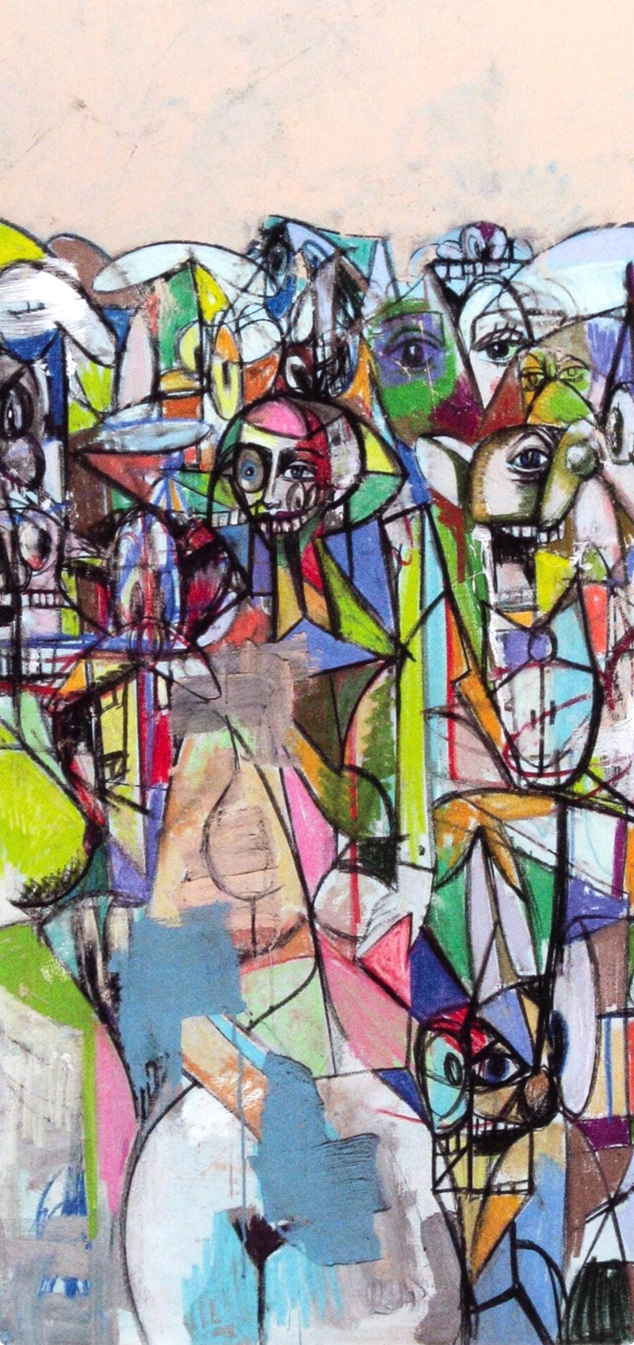 George Condo, Compression III, Drawing Paintings, Limited Edition Four Color Process Print