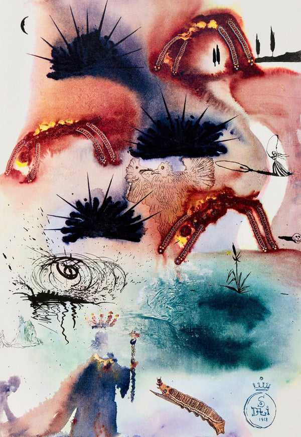 Salvador Dalí, Composition (Field 69-5, A-M), Alice's Adventures in Wonderland, Limited Edition Héliogravure