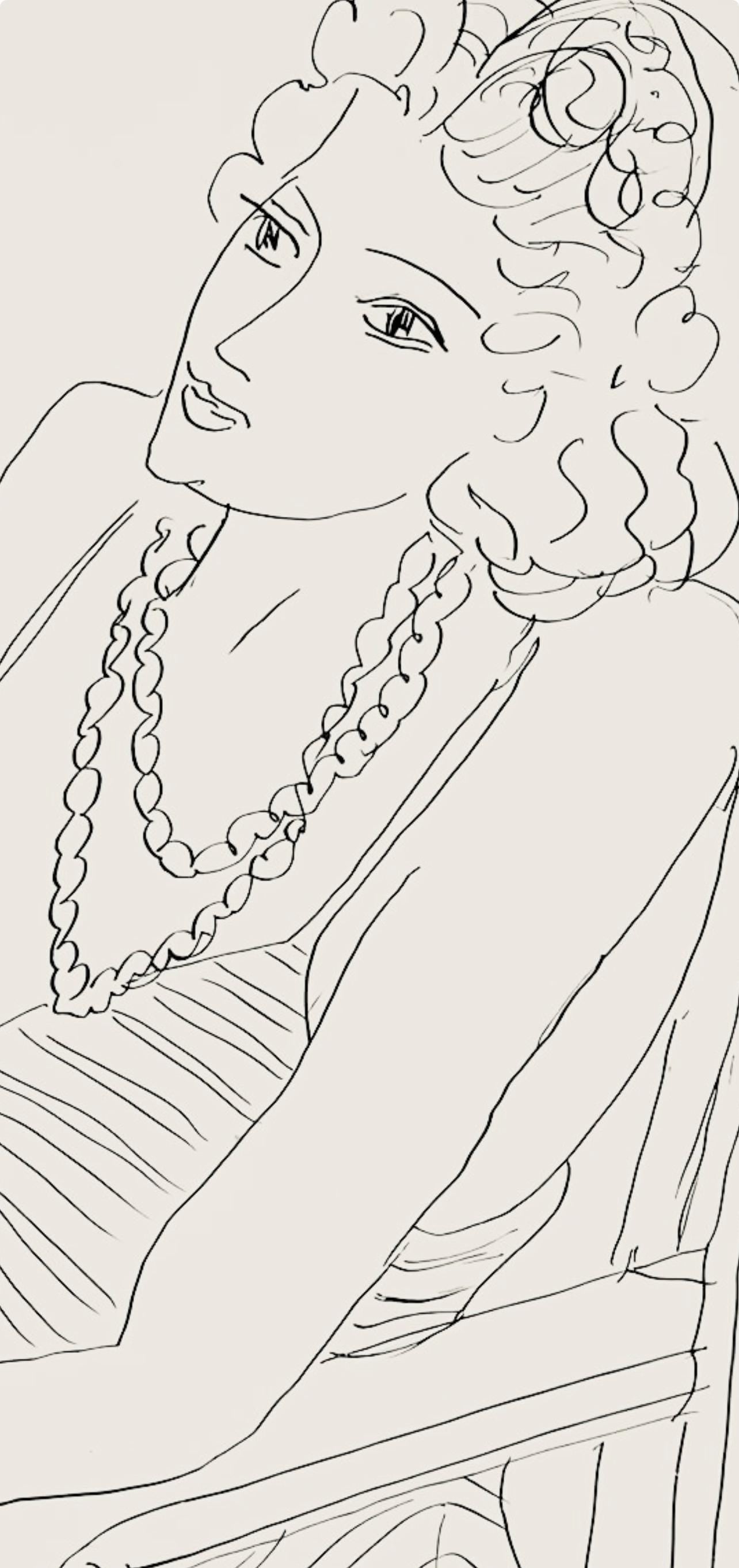 Henri Matisse, Série P, var. 3 (Duthuit 9), Henri Matisse, Dessins, Thèmes et variations, Limited Edition Lithograph