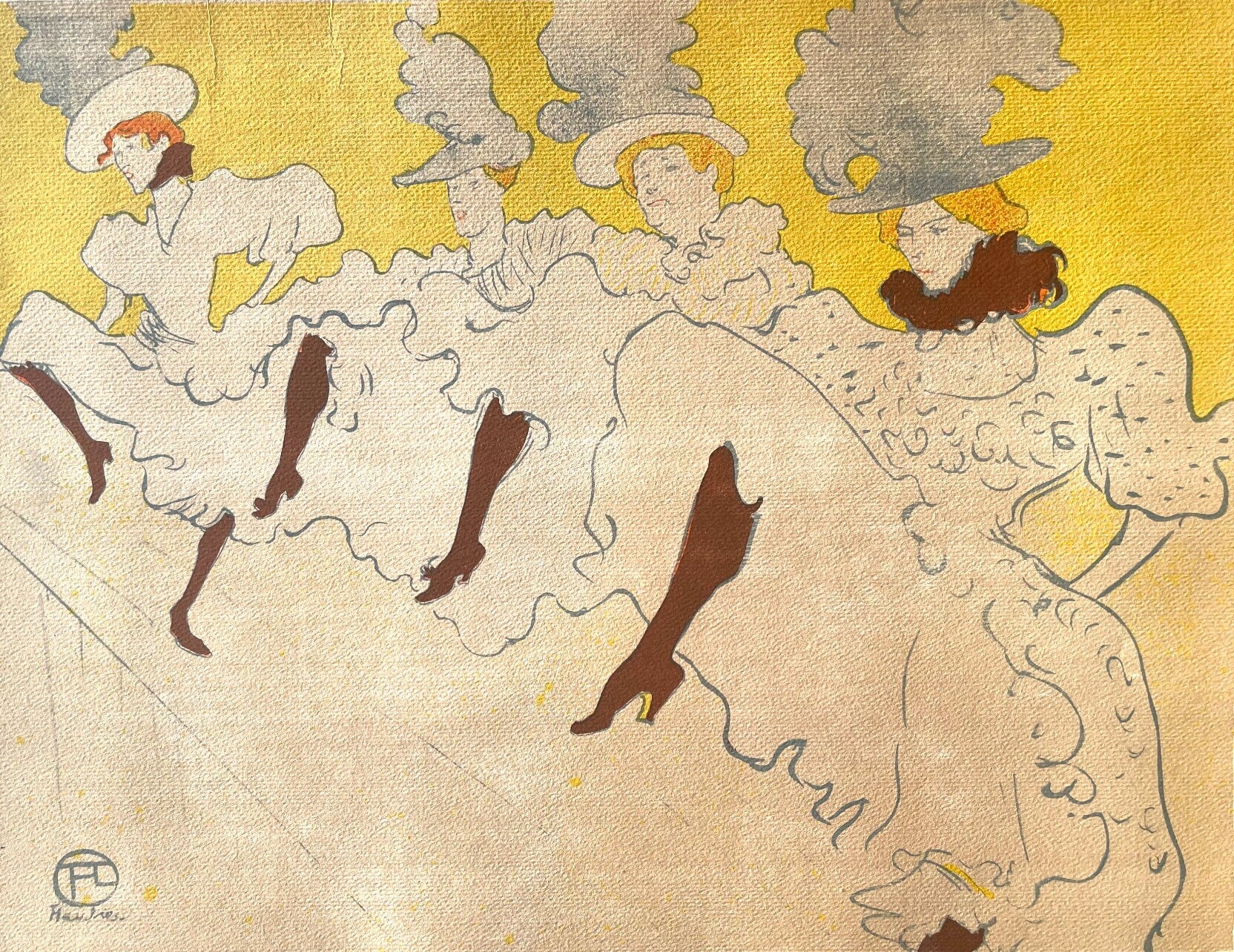 Henri de Toulouse-Lautrec, La Troupe de Mademoiselle Eglantine, TLautrec, Philadelphia Museum of Art, Limited Edition Lithograph