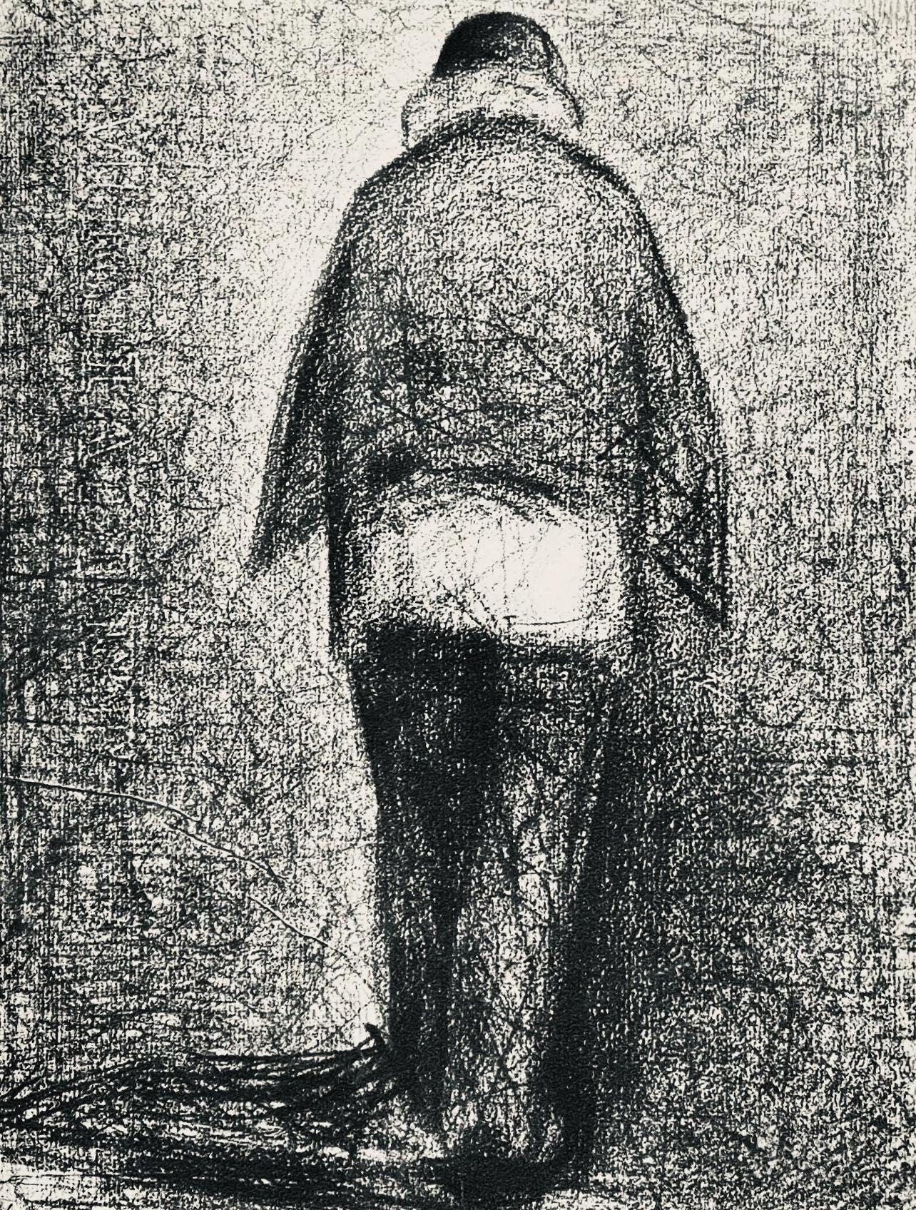 Georges Seurat, L'homme au plaid, Seurat, Limited Edition Lithograph