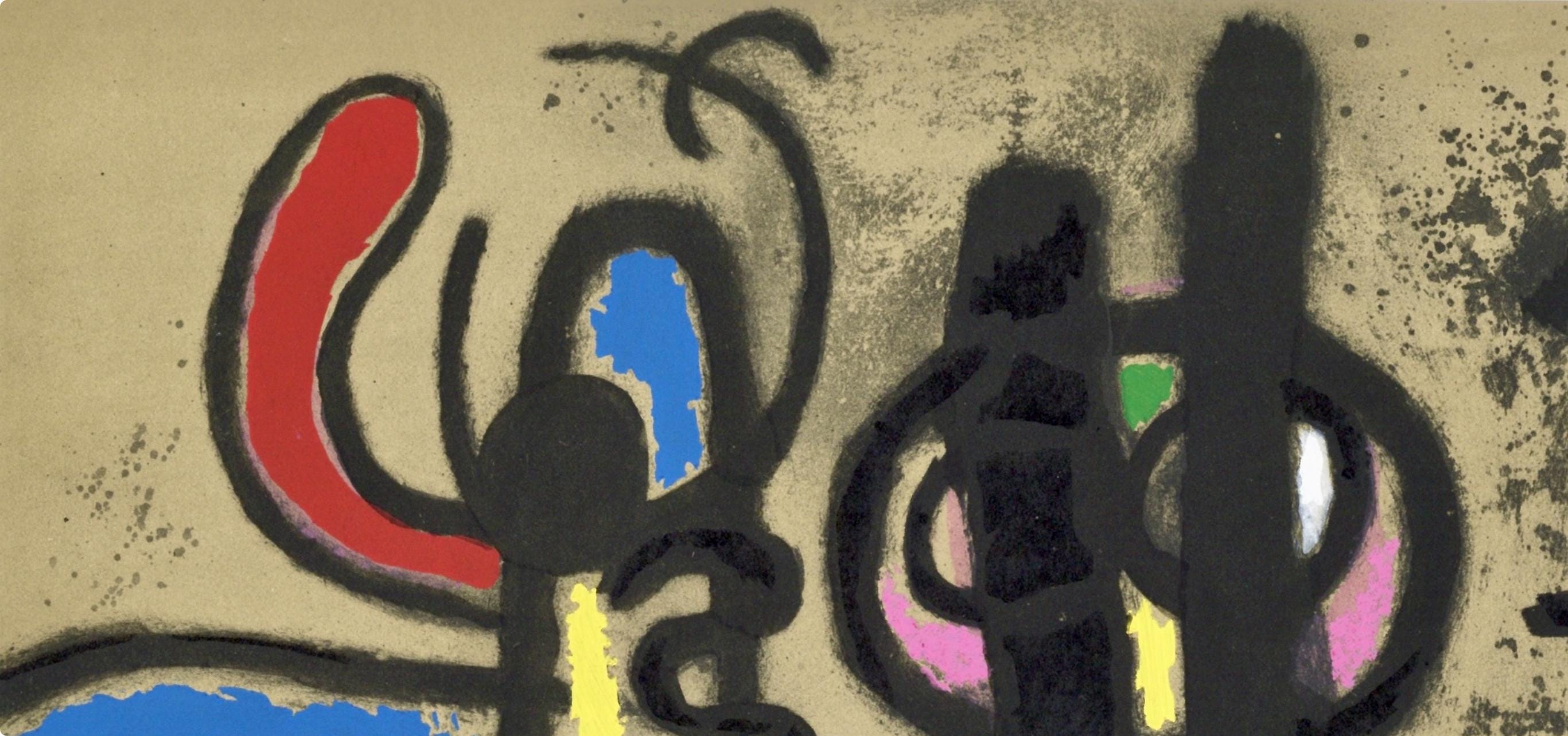 Joan Miró, Composition (Cramer 103; Mourlot 382-383), Miró Cartones 1956-1965, Limited Edition Lithograph