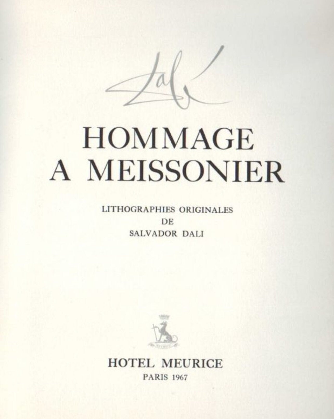 Salvador Dali, Composition (M/Löpsinger 1175; Field 67-2), Hommage a Meissonier, Limited Edition Lithograph
