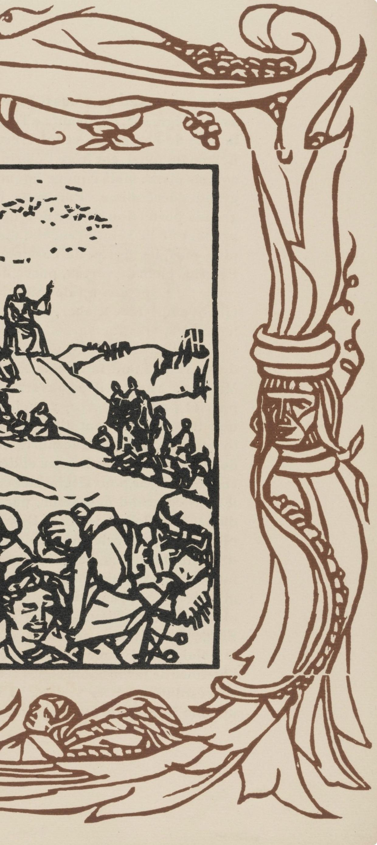 Émile Bernard, Composition (Morane, No. 100), Les Petites Fleurs de St. Françoise, Limited Edition Woodcut