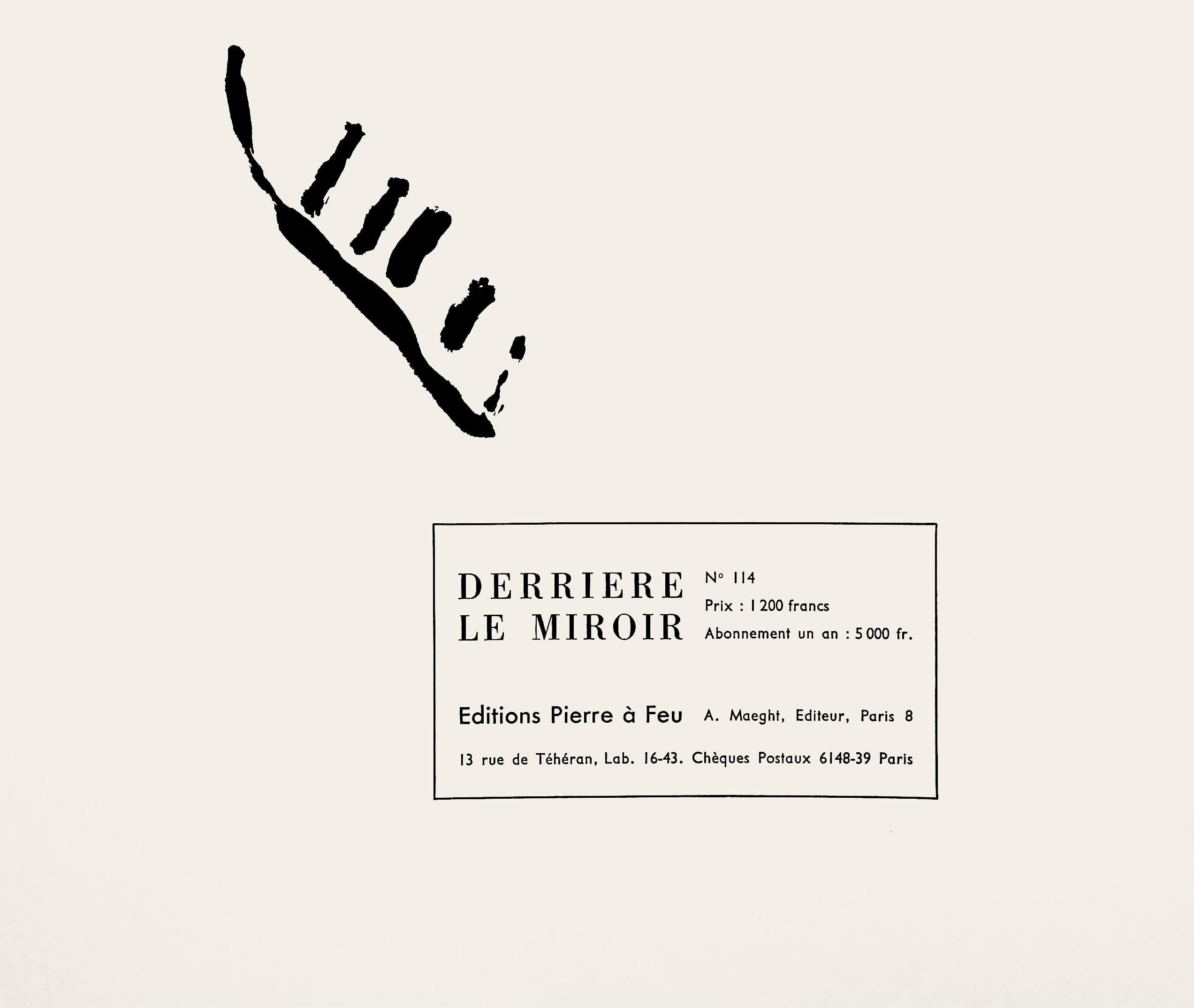 Pierre Tal-Coat, Composition, Derrière le miroir, Limited Edition Lithograph