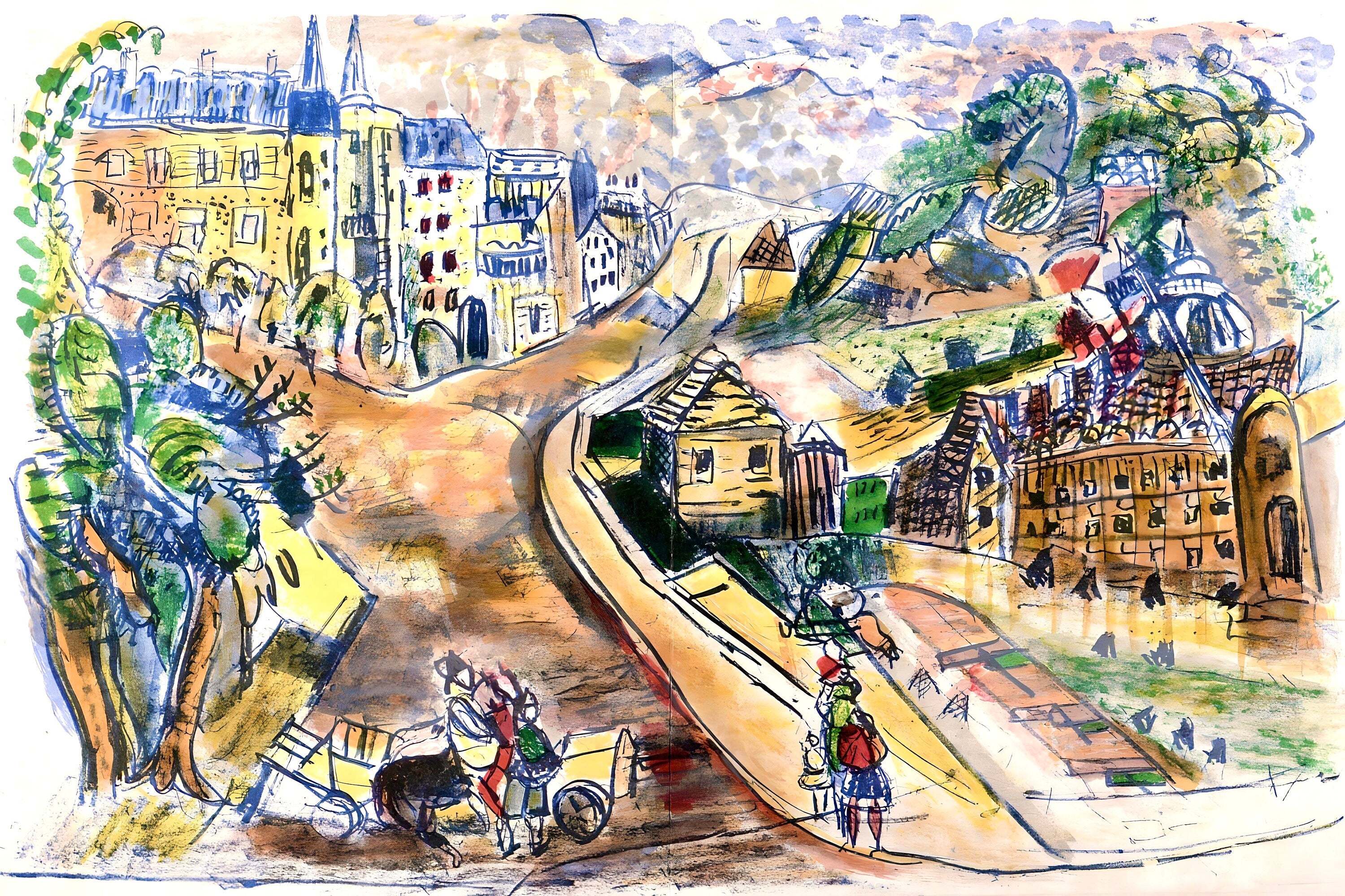 Michel Kikoïne, Les Invalides, Au Temps de Paris Seine, Limited Edition Lithograph